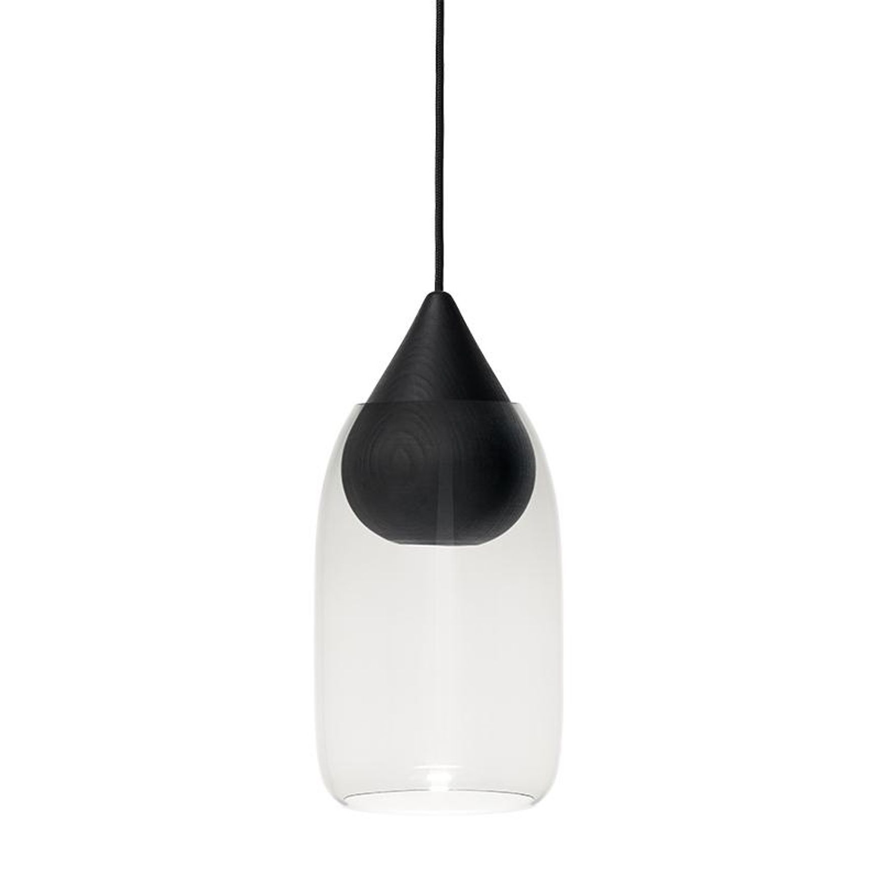 Liuku Drop Pendant - glass shade by Mater