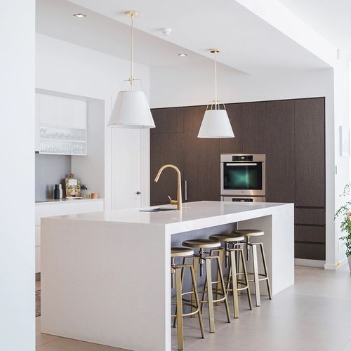 Jessie Pendant Light with Gold Hardware - White