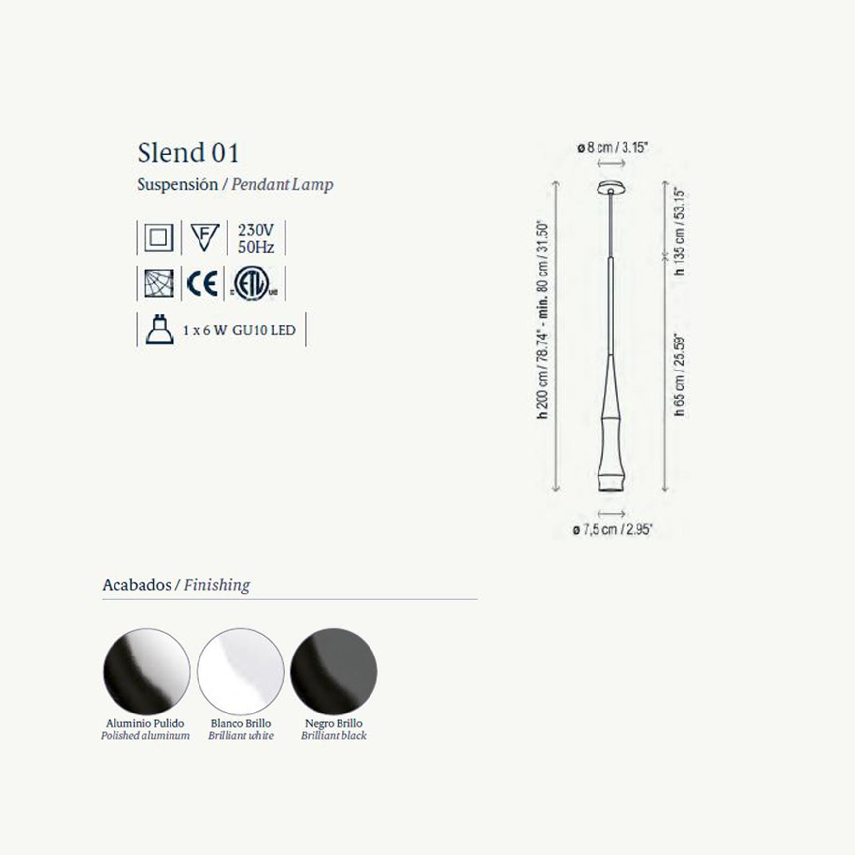 Slend 01 | Pendant