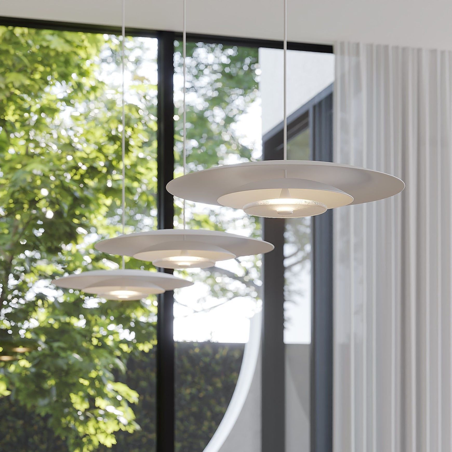 Coral Duo Dome Pendant Light