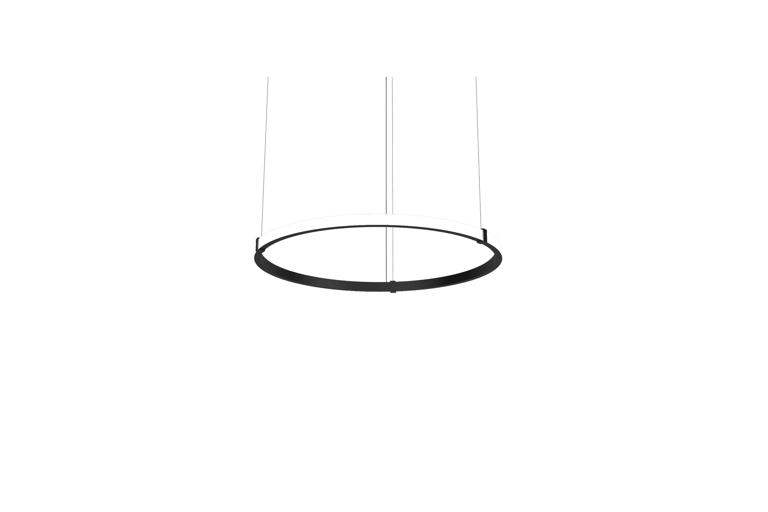 Round Pendant With Exterior Light Diffuser Up To 6000mm