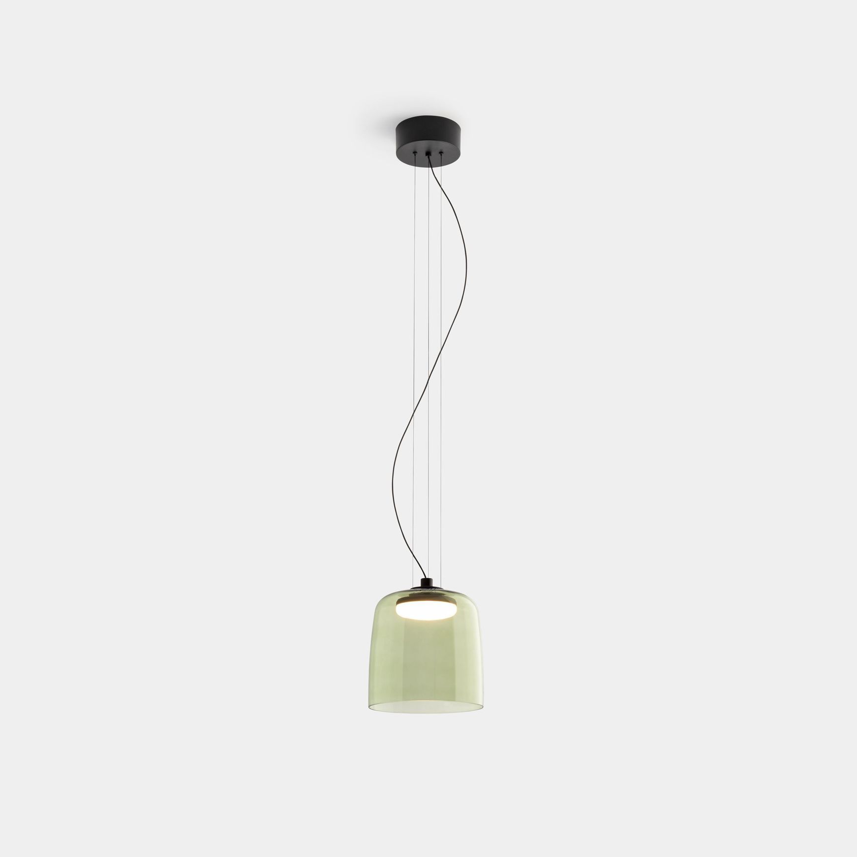 Lark 1 Shade Pendant - 22 cm in Green