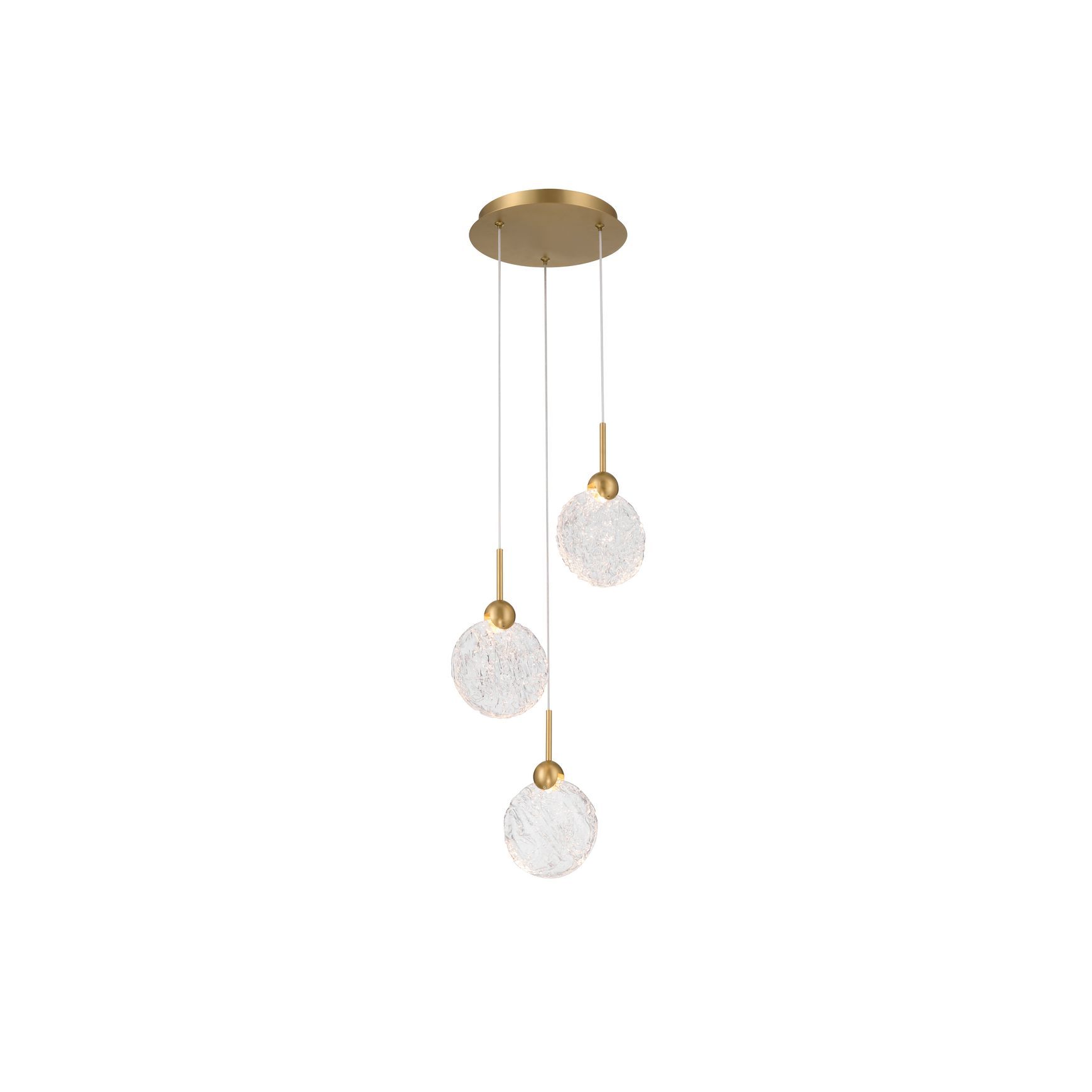 Vivi 3 Light Pendant in Legacy Brass