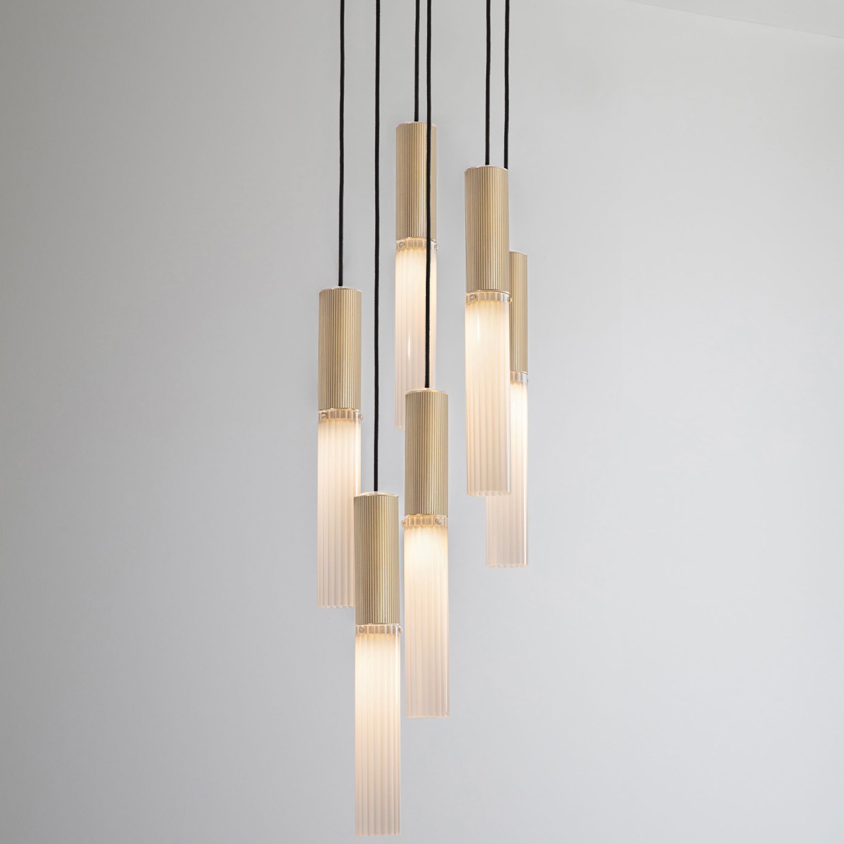 Flume Alabaster 6lt Pendant Light