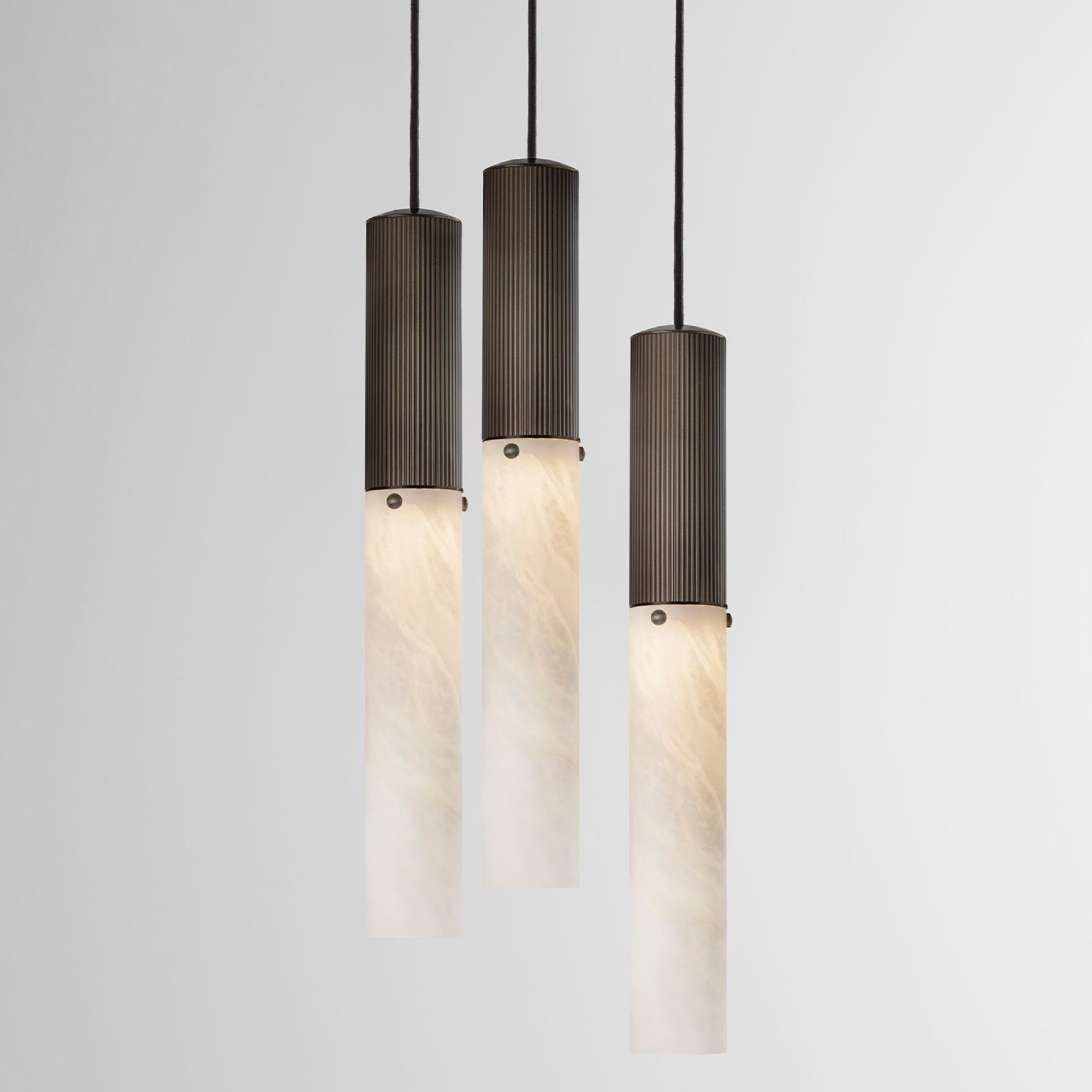 Flume Alabaster 3lt Pendant Light