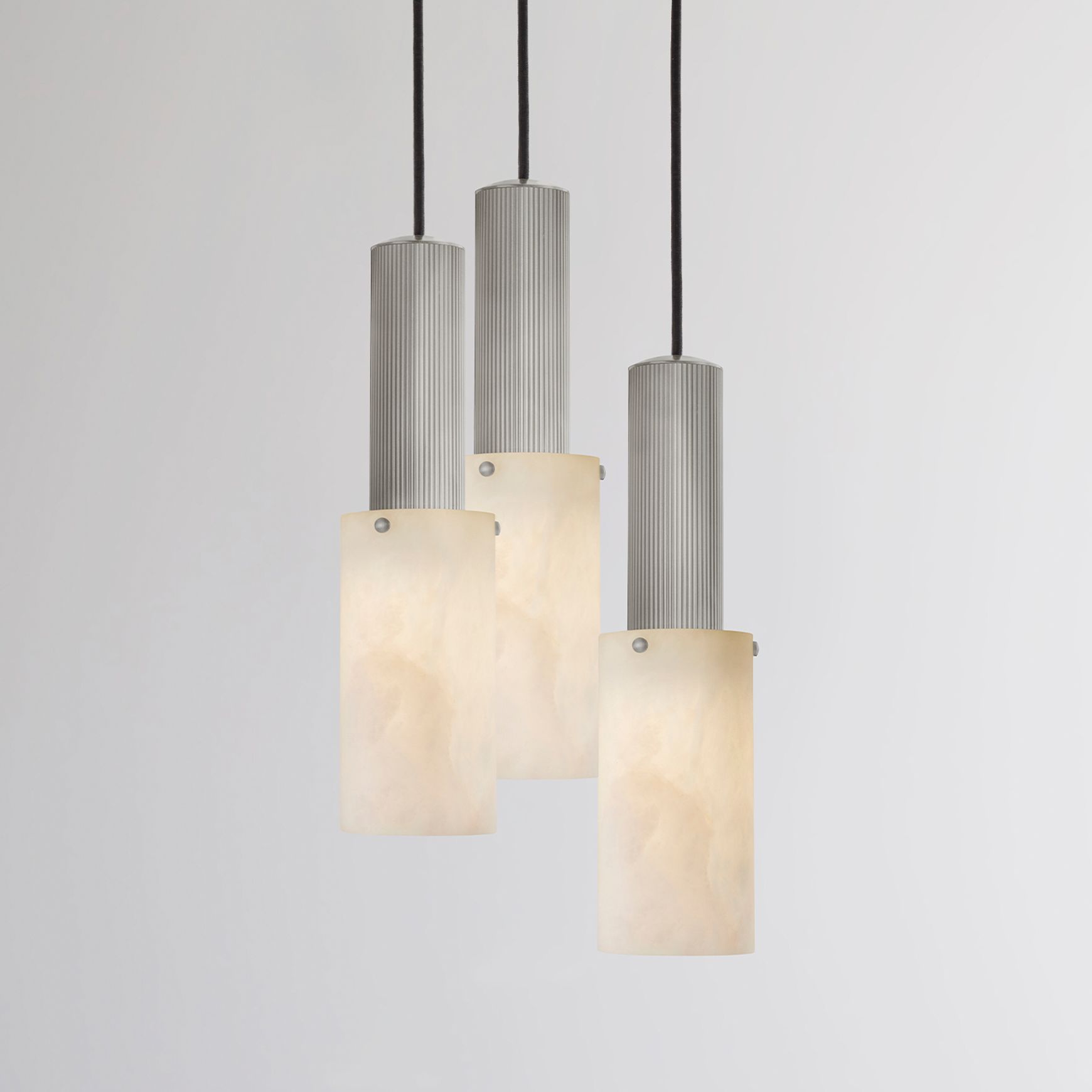 Flume Large Alabaster 3lt Pendant Light
