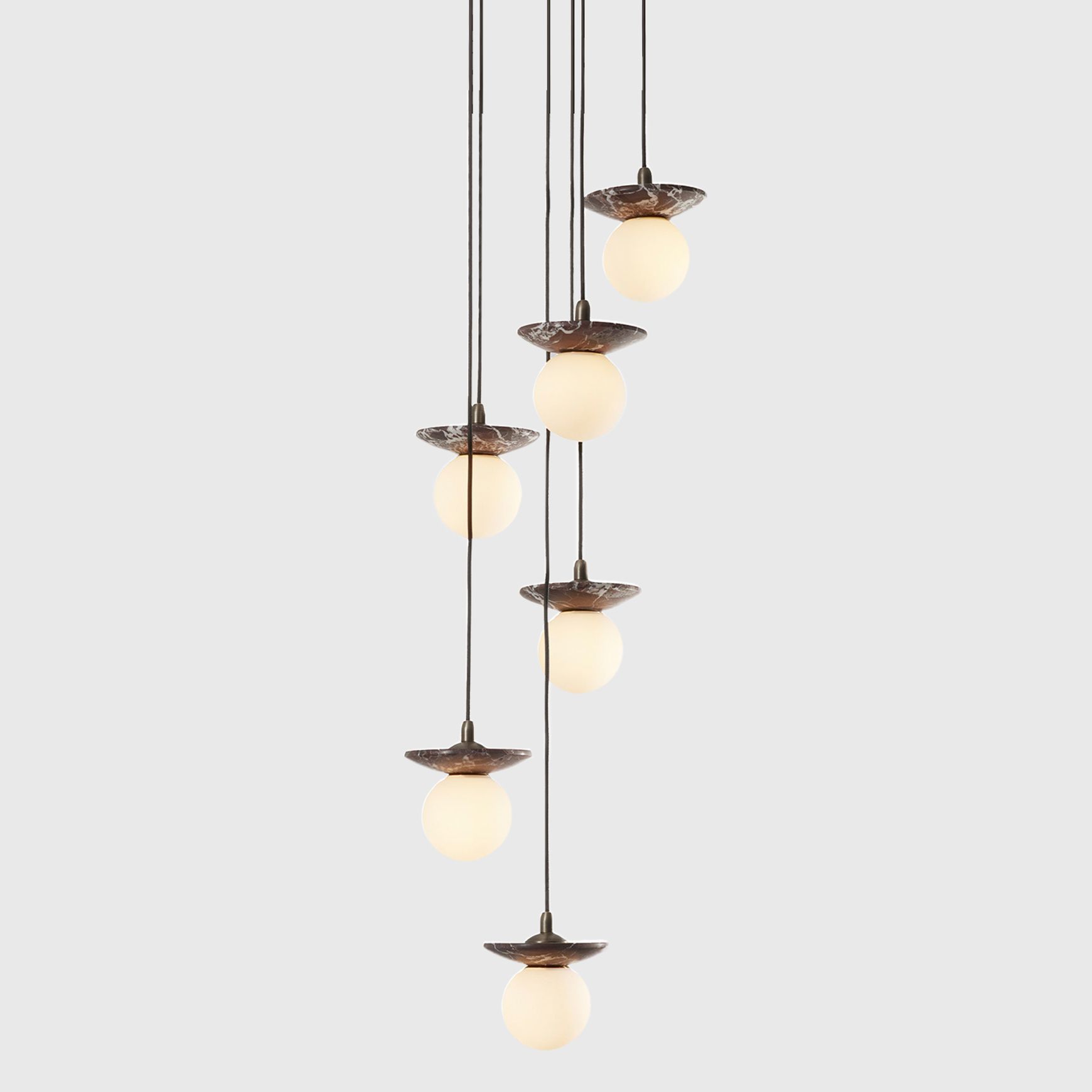 Orbit Stone 6lt Pendant Light