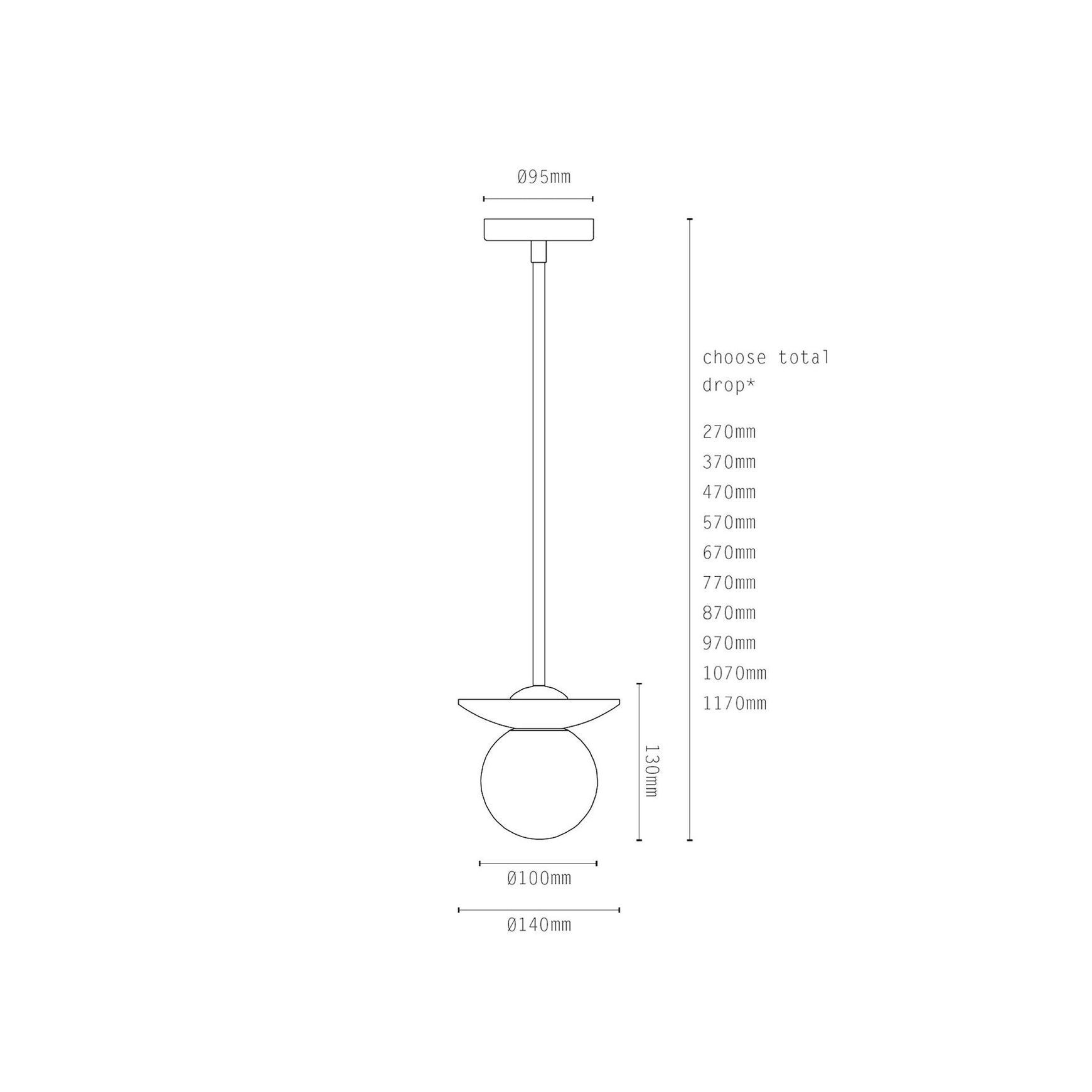 Orbit Brass Pendant Light