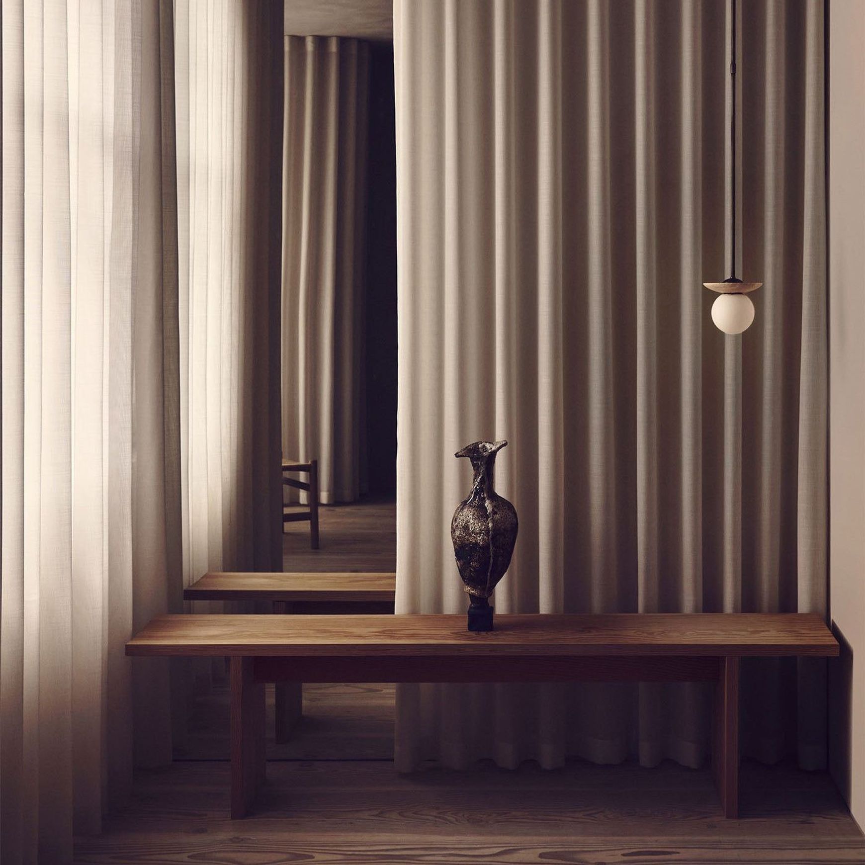 Orbit Stone Pendant Light