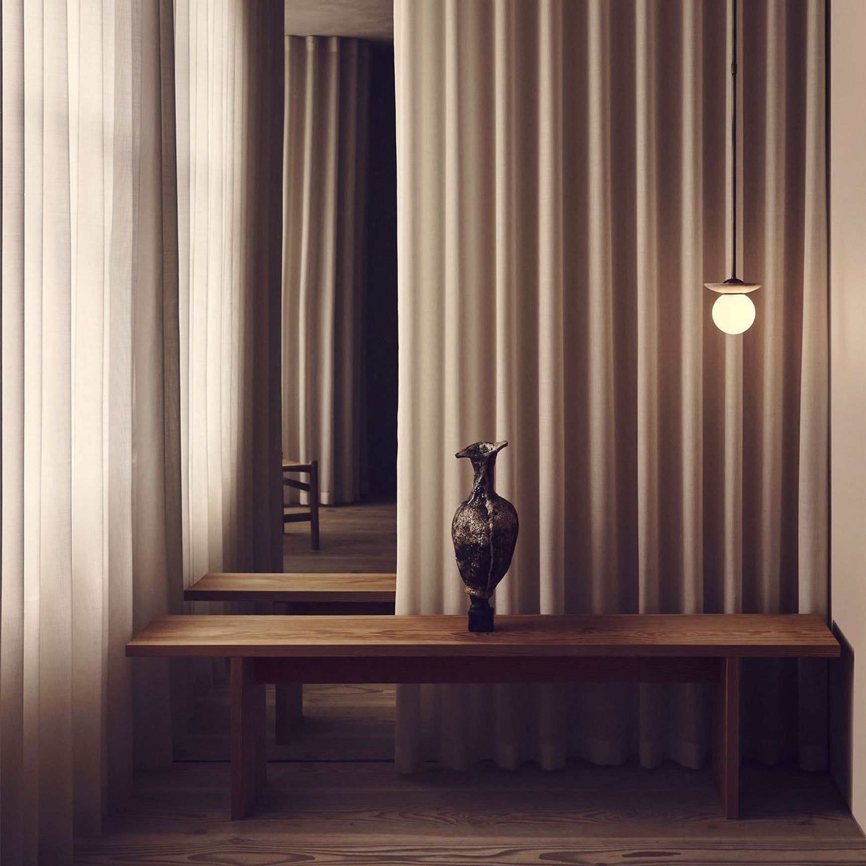Orbit Stone Pendant Light