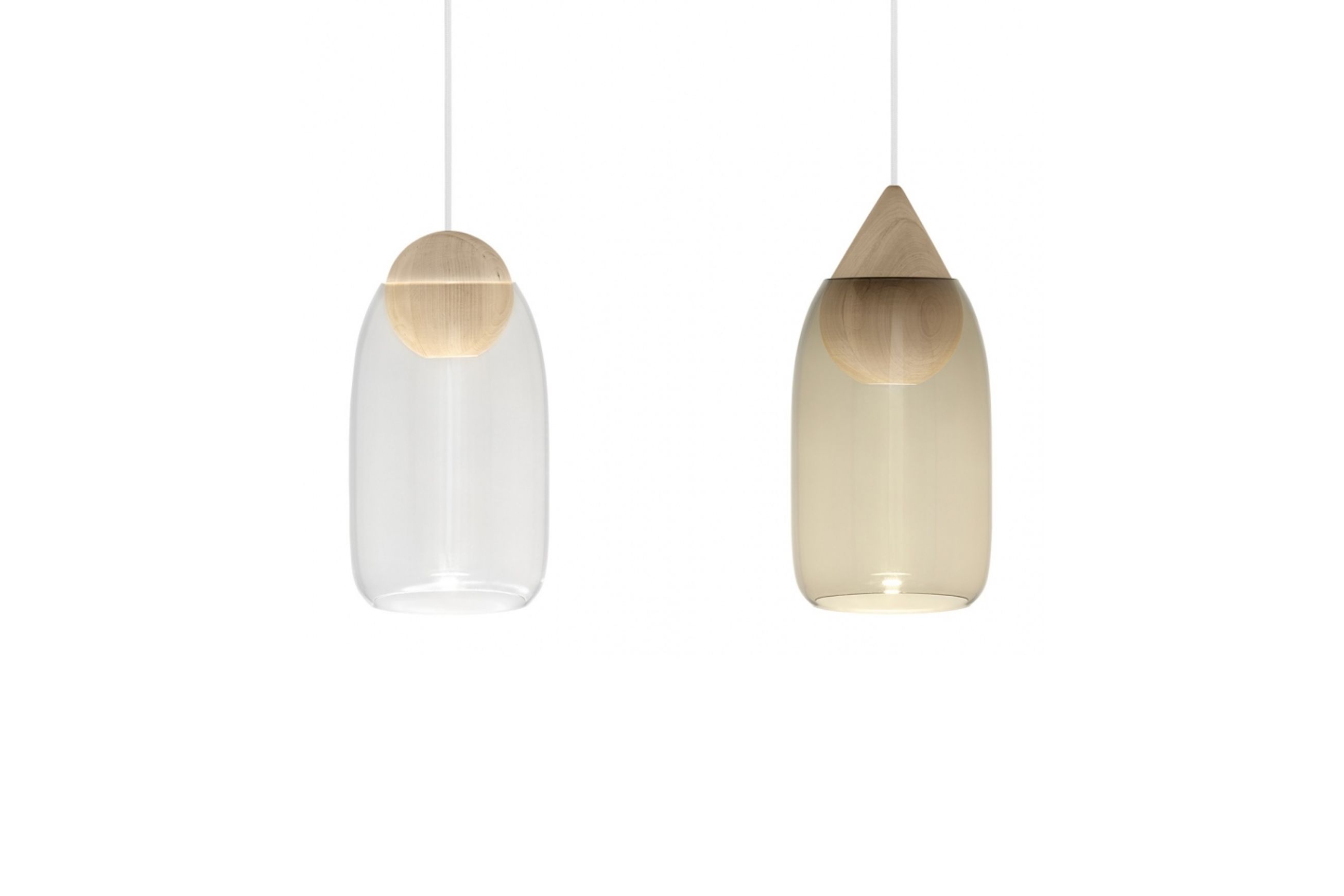 Liuku Drop Pendant - glass shade by Mater