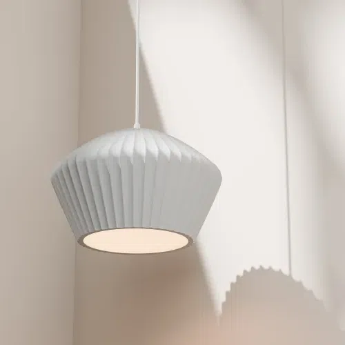 Munia Fluted Gypsum Customisable Light