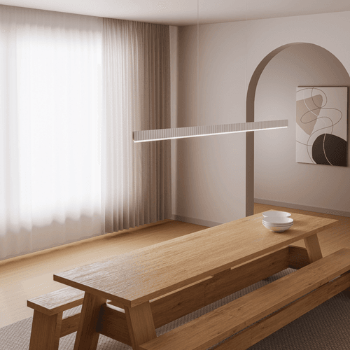 Prinia Linear Ribbed Pendant Light