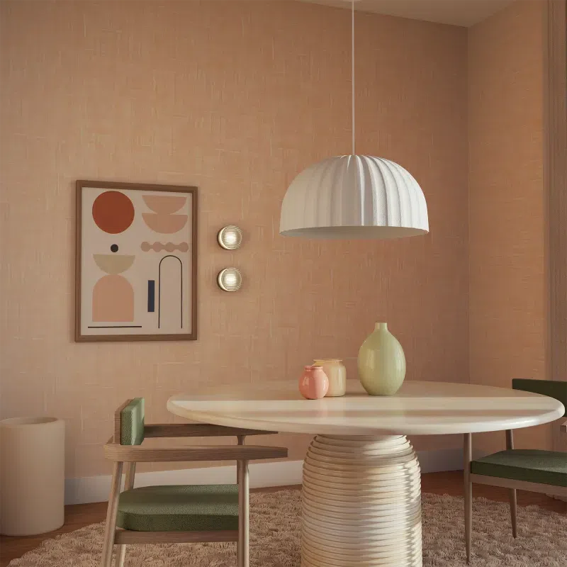 Rachis Textured Dome Shaped Pendant Light