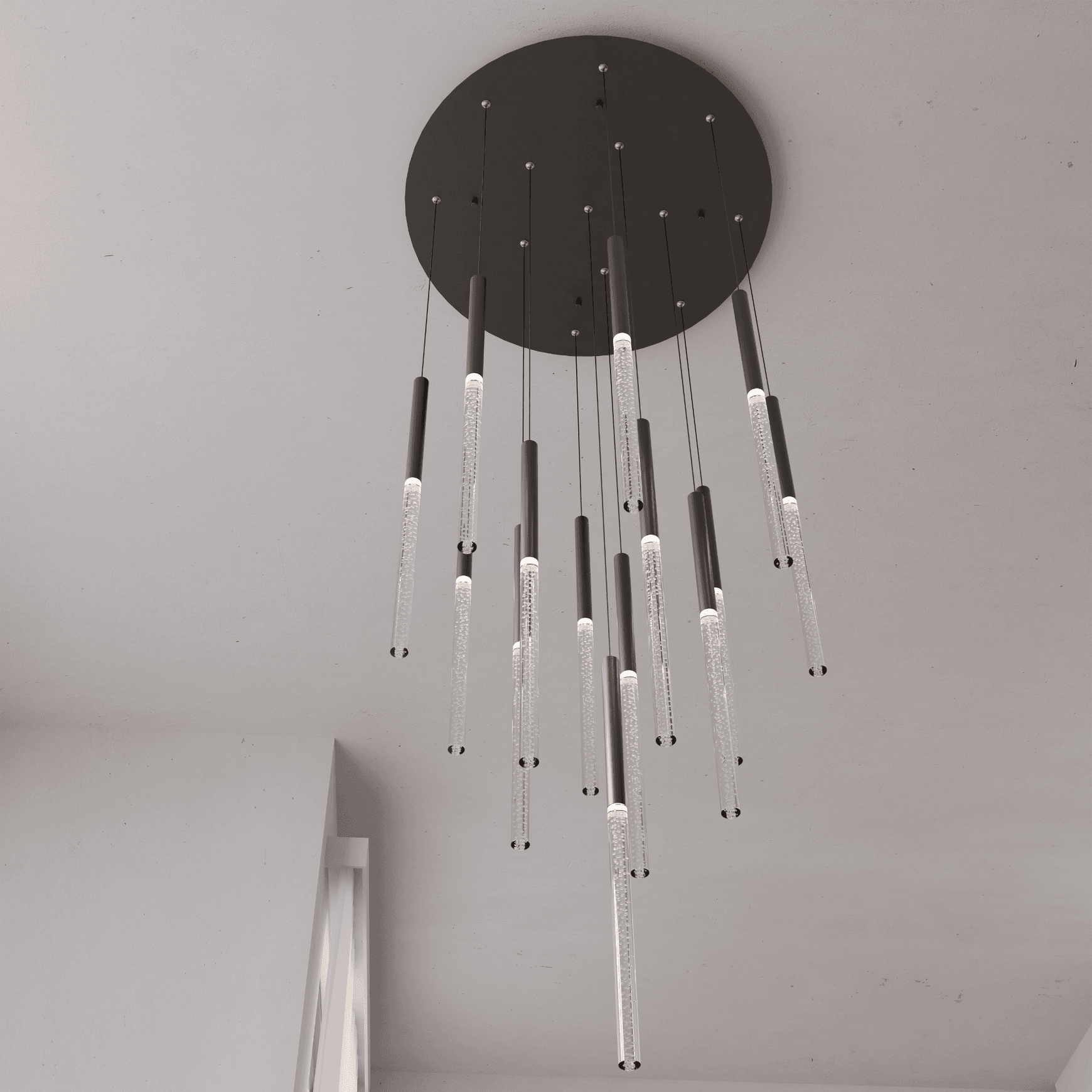 Rhea 14 Light Pencil Drop Pendant Light