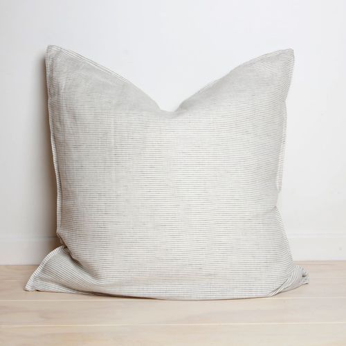 100% French Flax Linen Euro Pillowcase - Charcoal