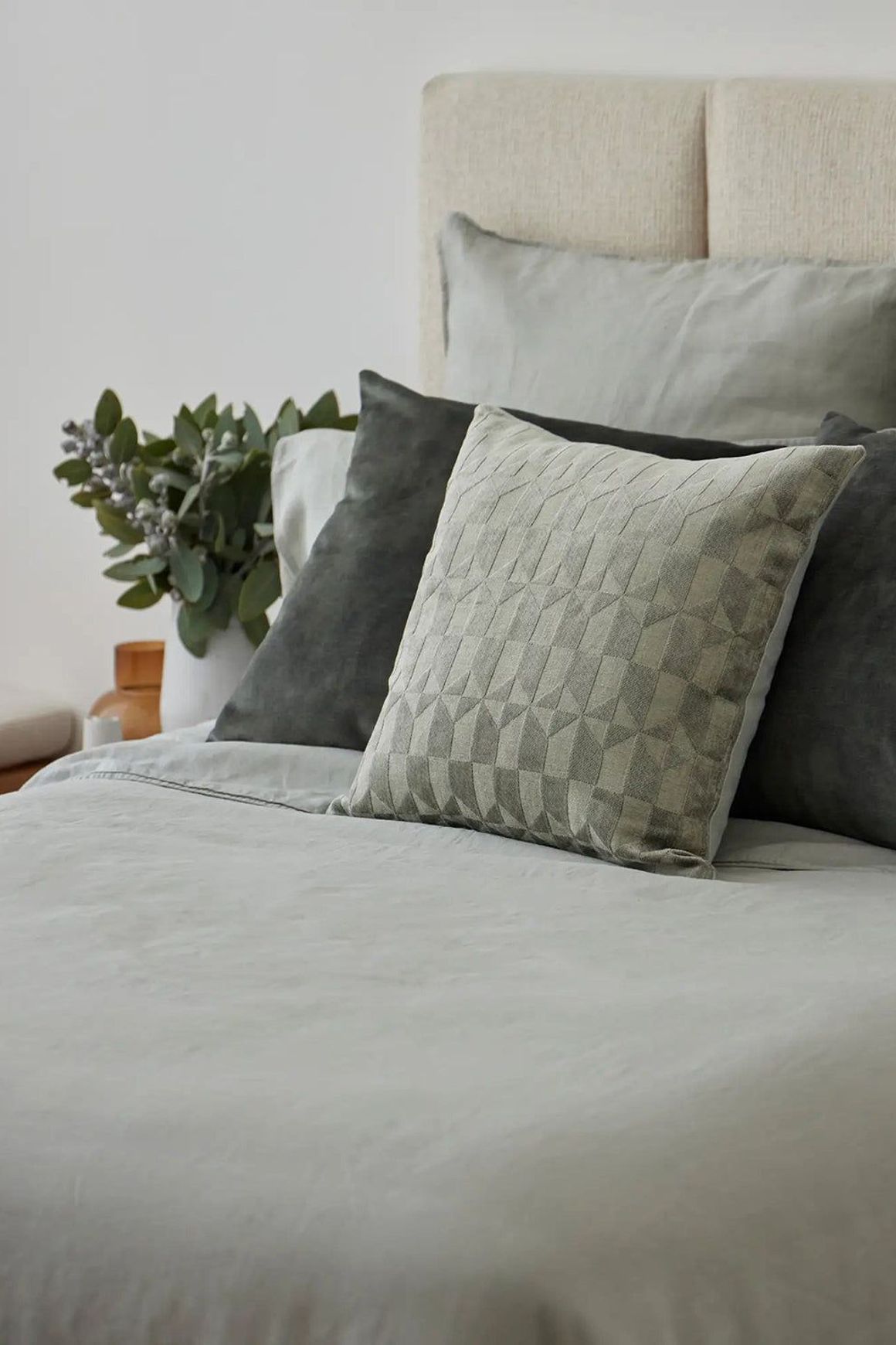 Ravello Pillowcase Pair - Sage | Standard, King, or Euro Size
