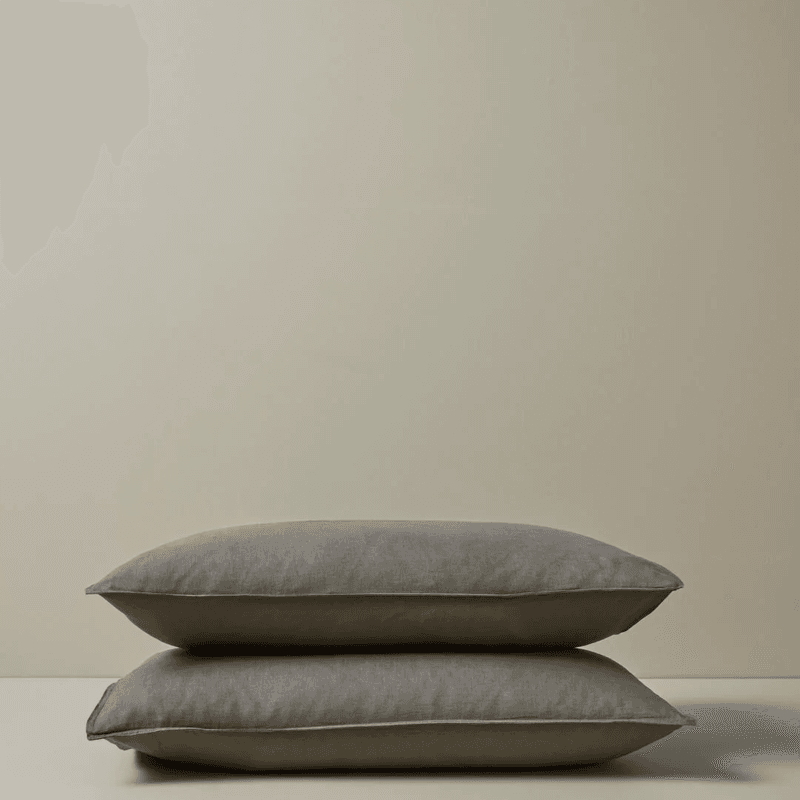 Ravello Pillowcase Pair - Charcoal | Standard, King or Euro Size