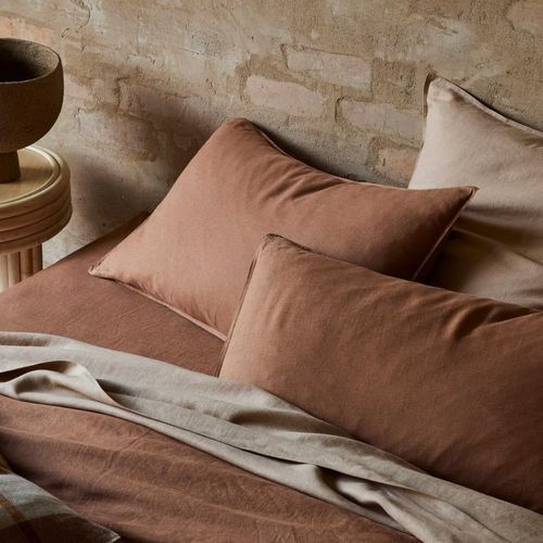 Ravello Pillowcase Pair - Biscuit | Standard, King or Euro