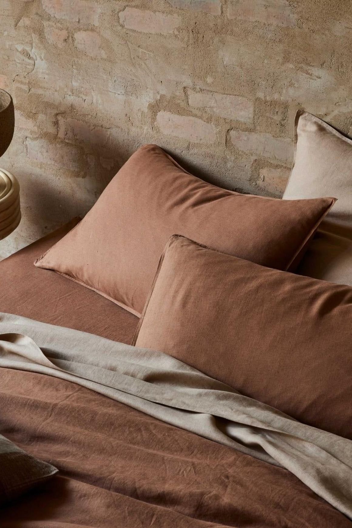 Ravello Pillowcase Pair - Biscuit | Standard, King or Euro