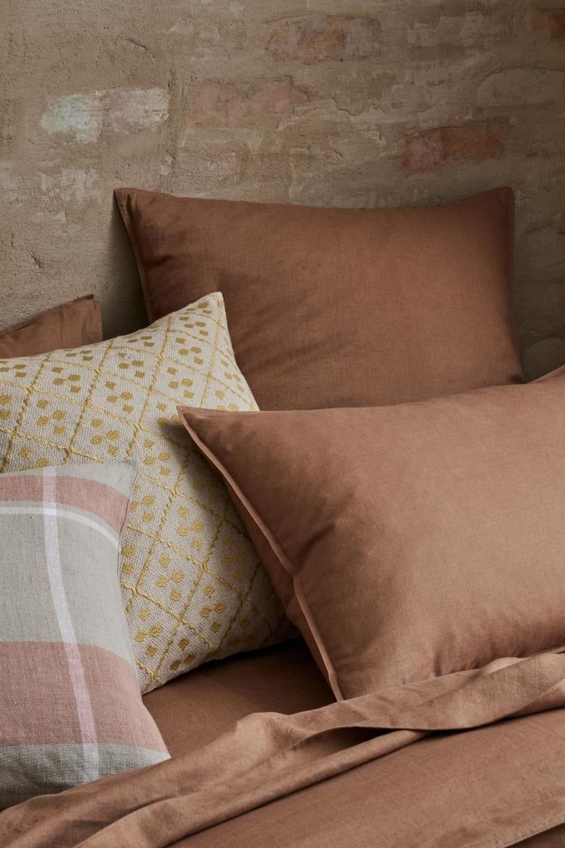 Ravello Pillowcase Pair - Biscuit | Standard, King or Euro