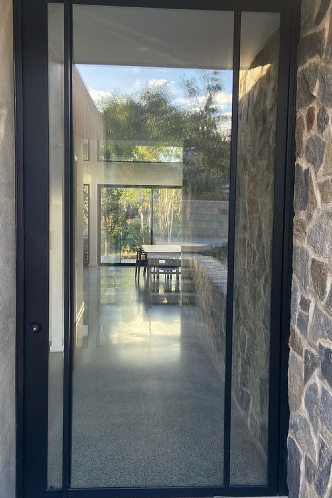 Steel Frame Glass Pivot Doors - Galvanised FPS50