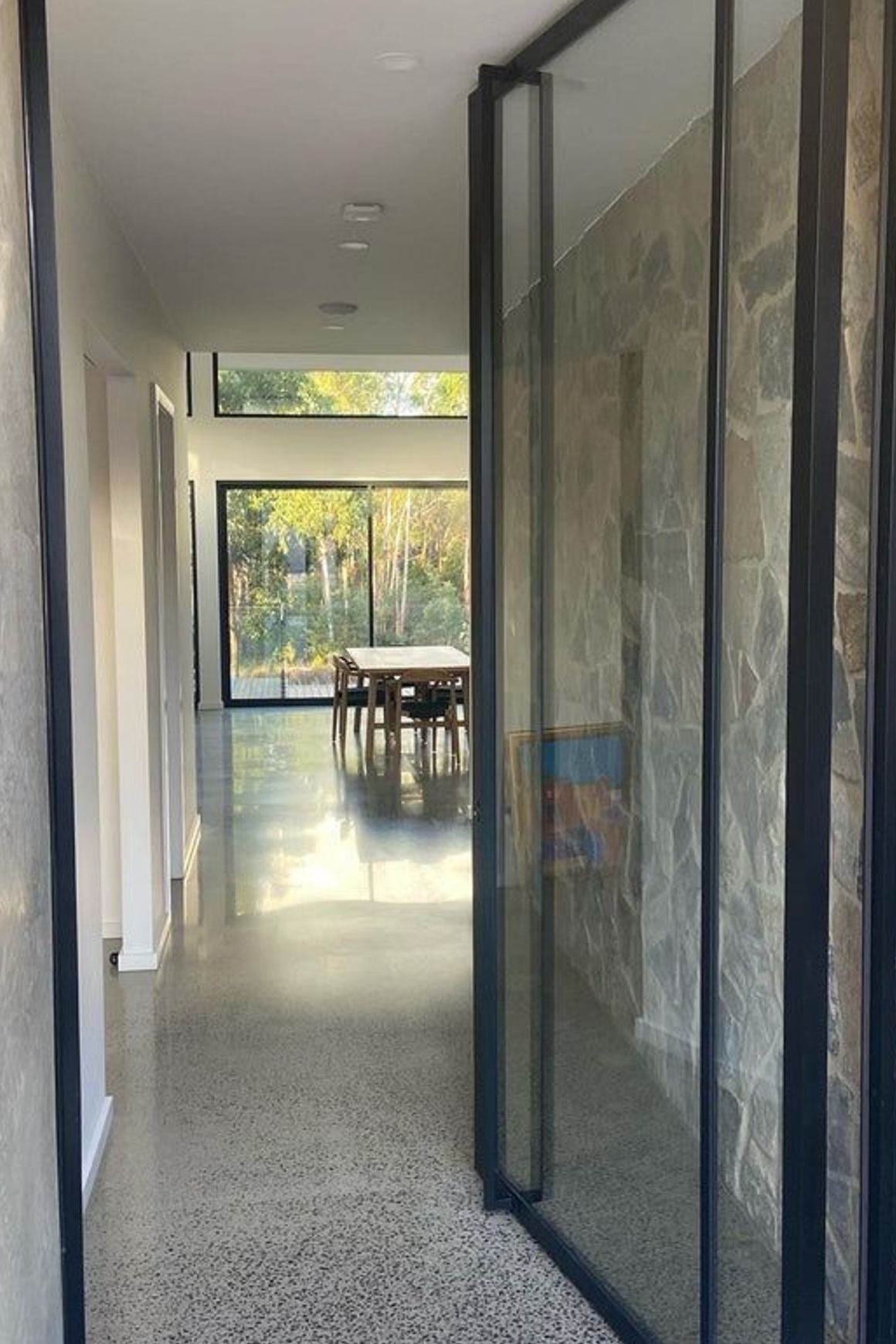 Steel Frame Glass Pivot Doors - Galvanised FPS50