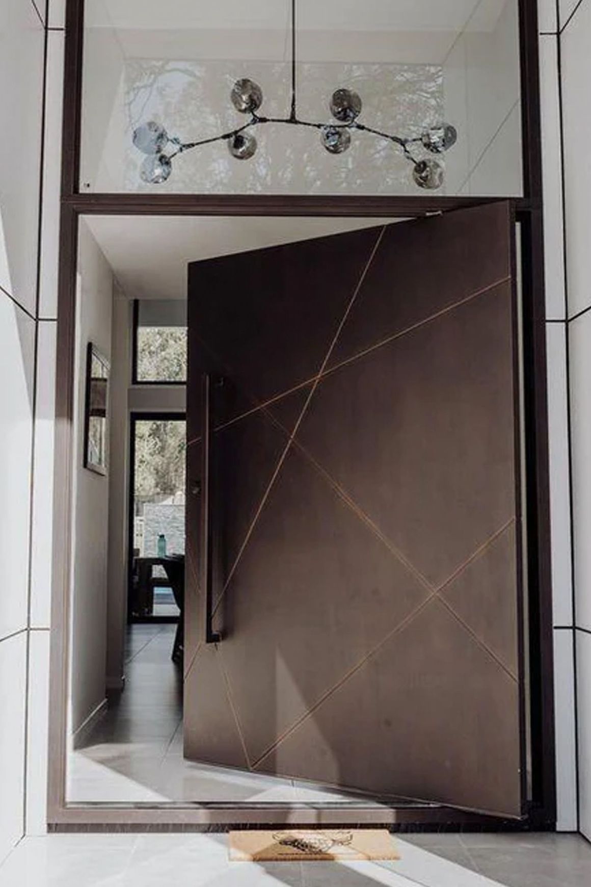 Iron Pivot Entry Doors - Galvanised FWA50