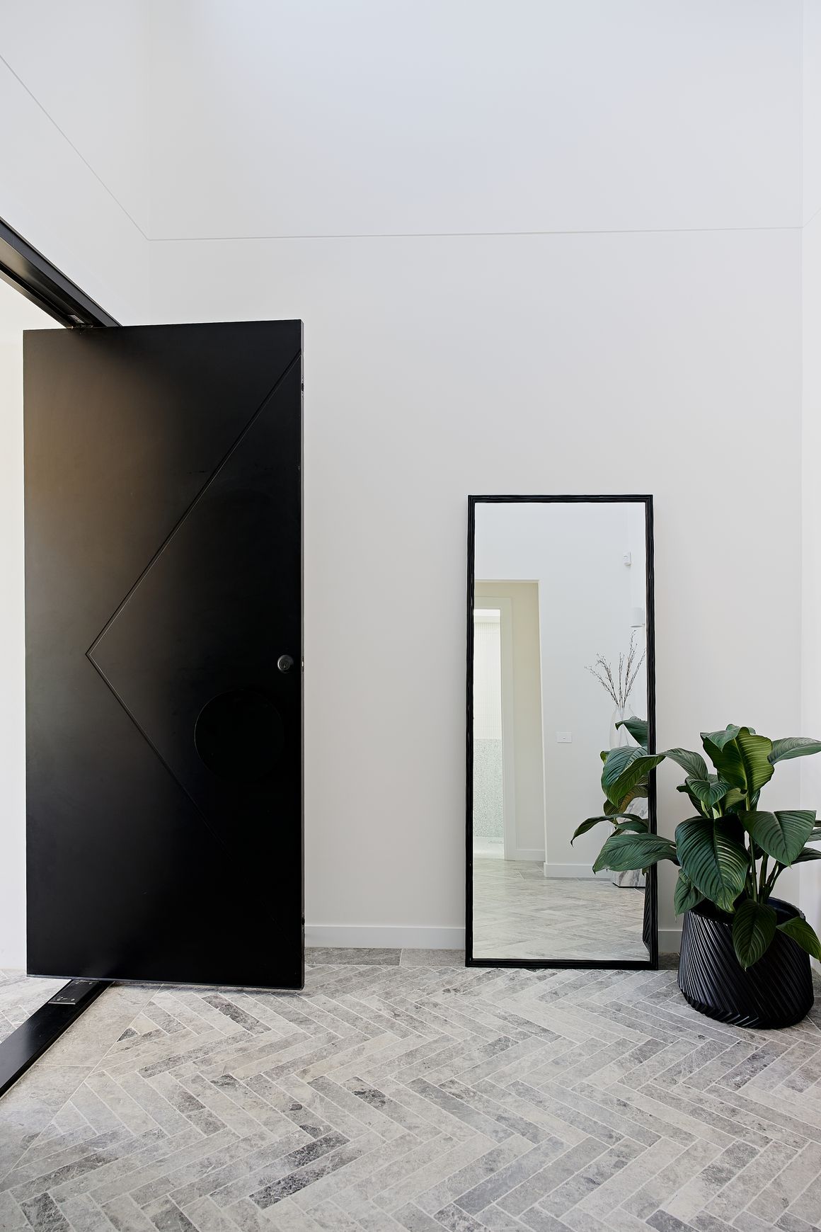 Iron Pivot Entry Doors - Galvanised FWA50