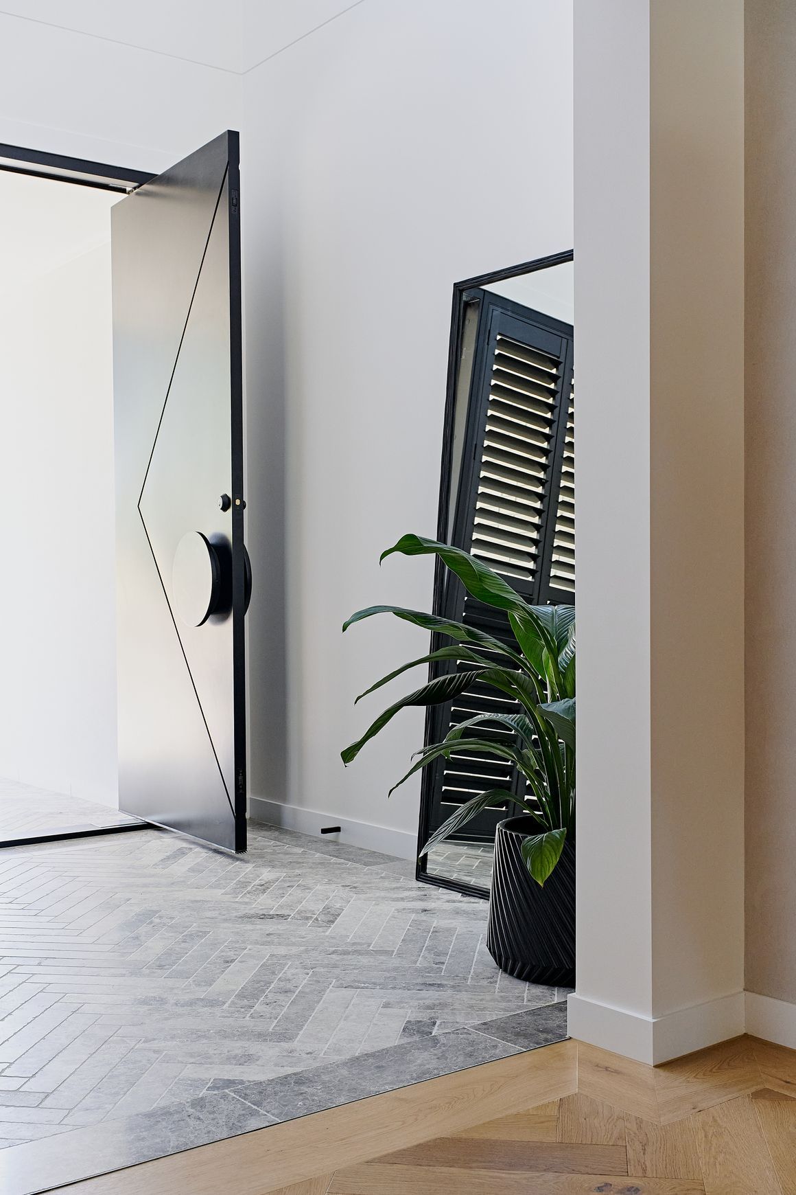 Iron Pivot Entry Doors - Galvanised FWA50