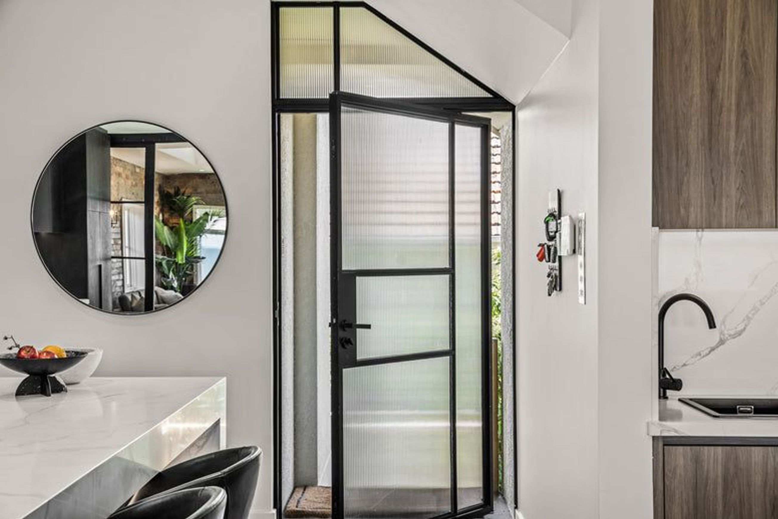 Steel Frame Glass Pivot Doors - Galvanised FPS50