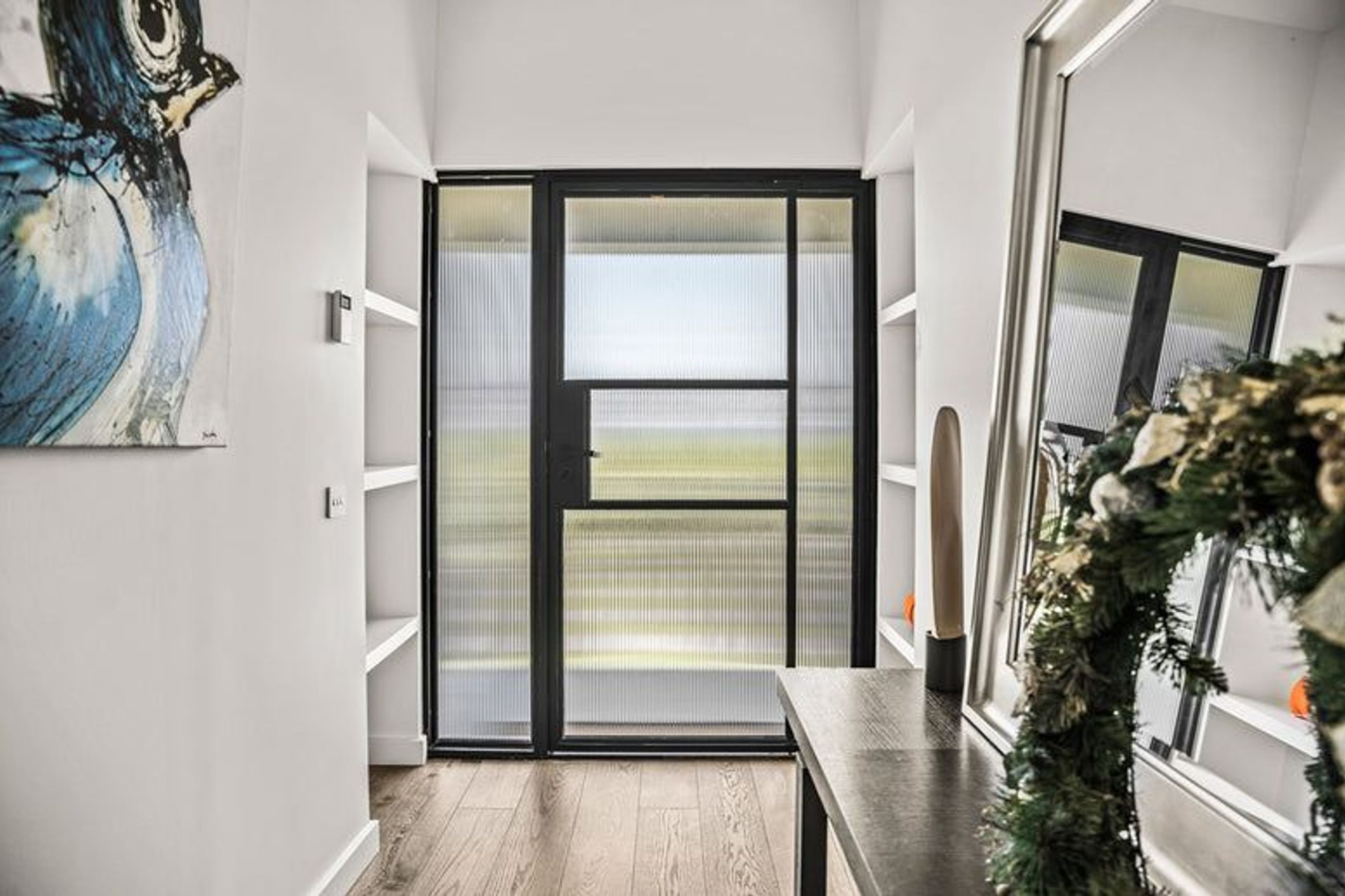 Steel Frame Glass Pivot Doors - Galvanised FPS50