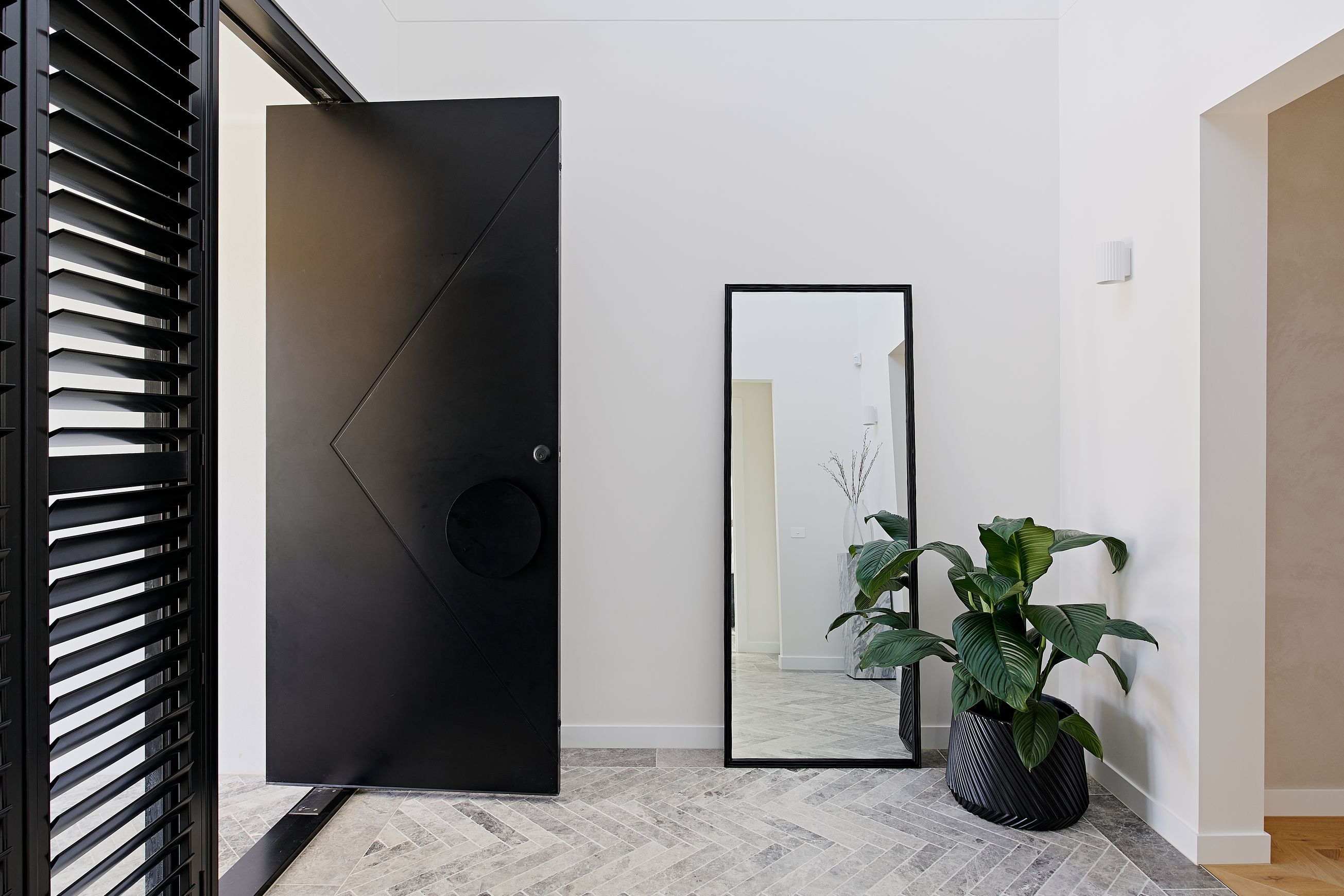 Iron Pivot Entry Doors - Galvanised FWA50