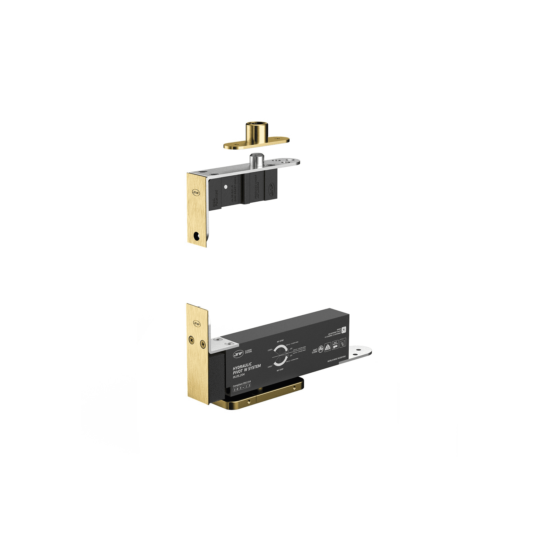 IN.05.204 Hydraulic Pivot for Wooden Doors