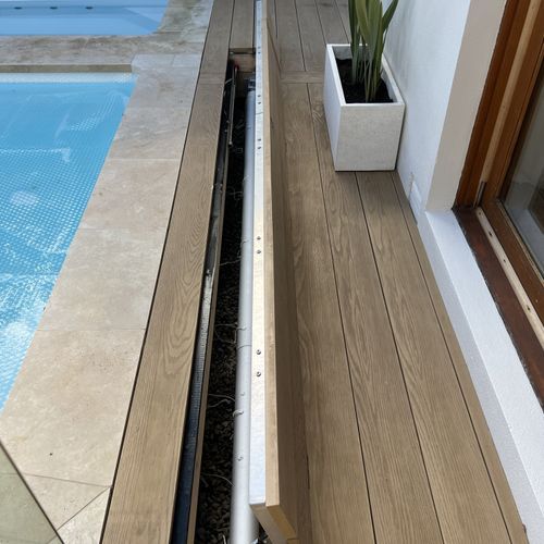 Under Deck UnderCover® Concealed Pool Cover - Powered