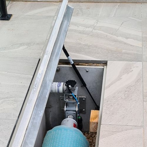 Concrete UnderCover® Concealed Pool Cover - Powered