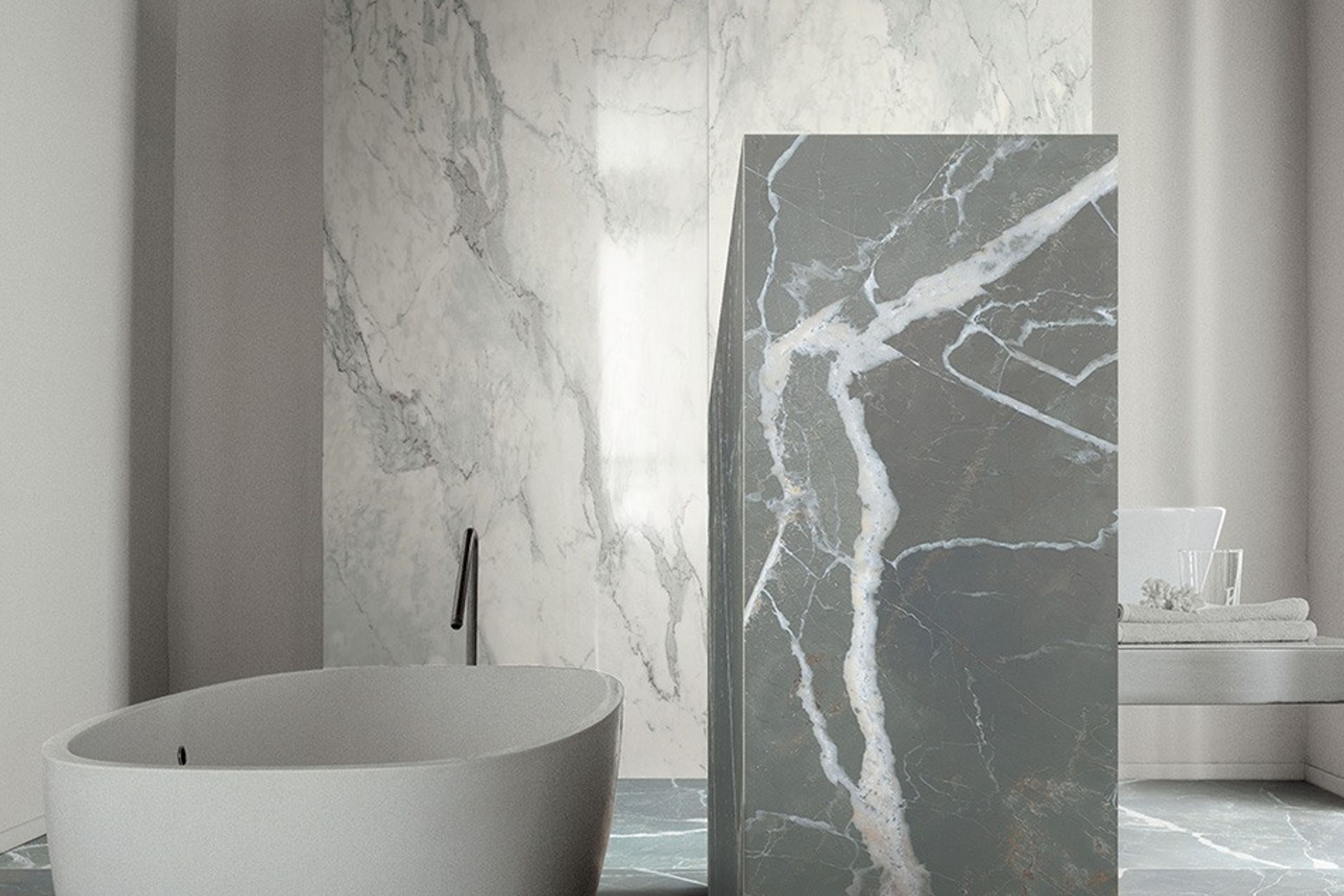 Xtra Calacatta Black Floor & Wall Tile Slab
