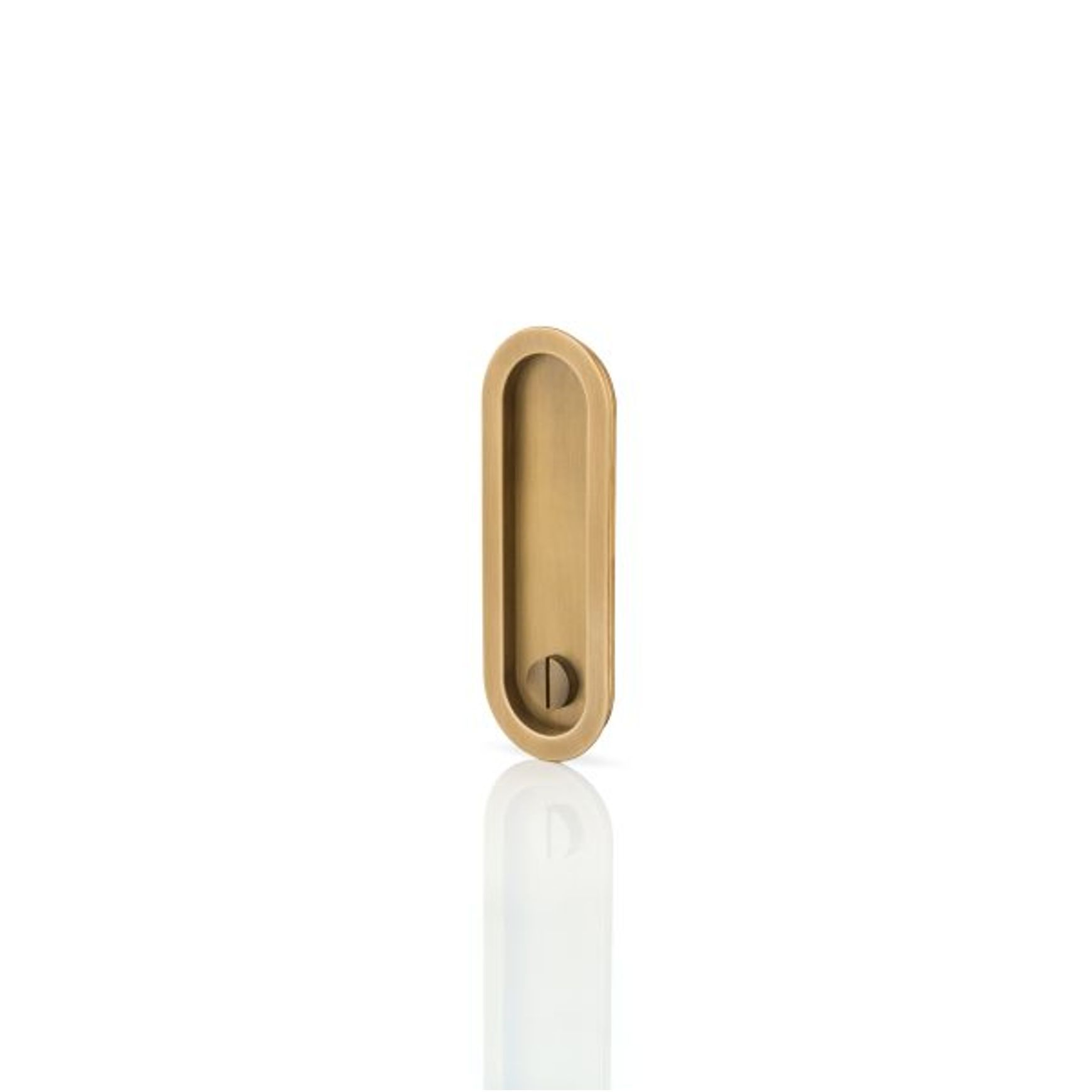 Joseph Giles - Maurice Low Profile Oval Recessed Pull With Privacy Turn/Release