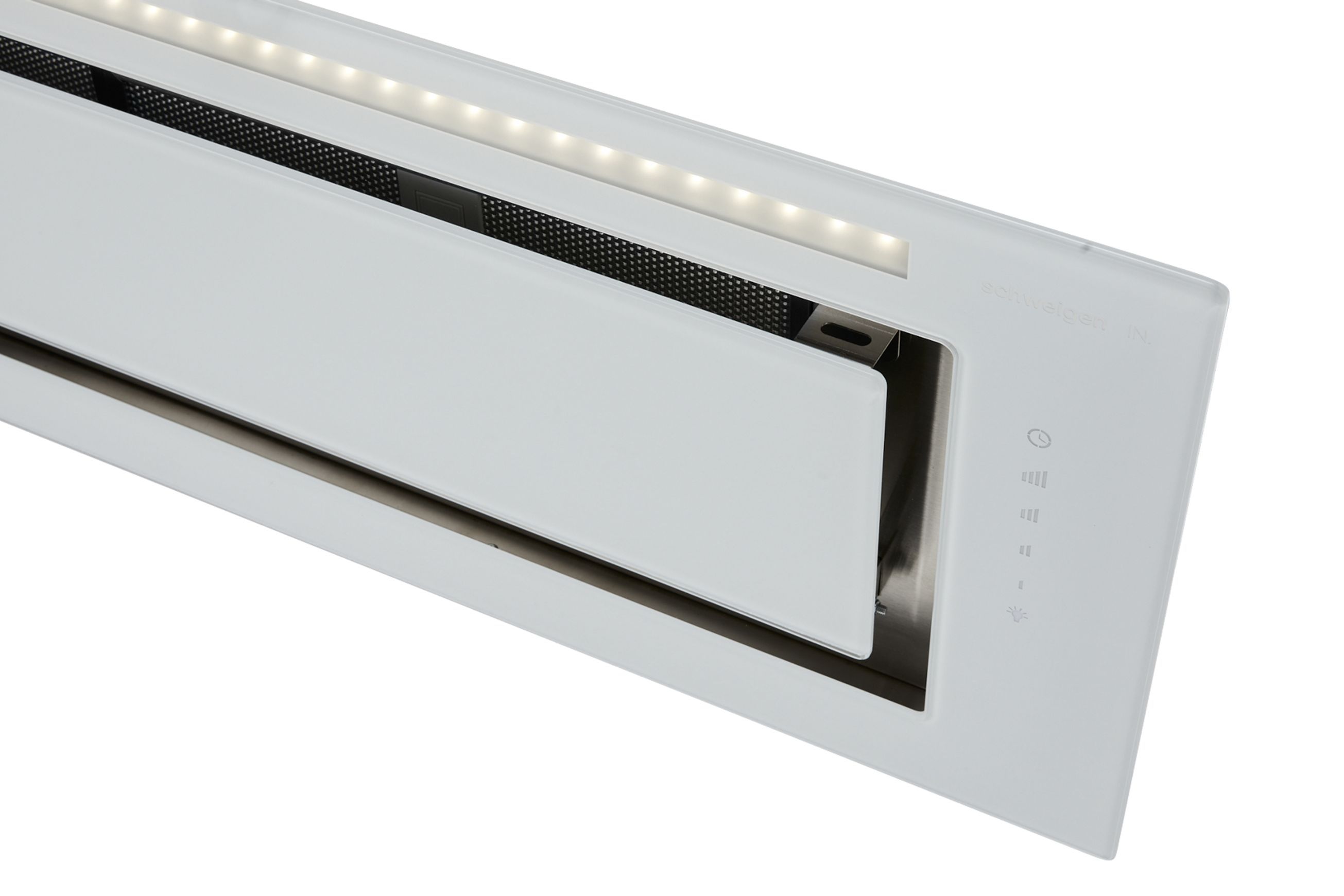 Silent White Undermount Rangehood 900mm - KLS-9GLASS