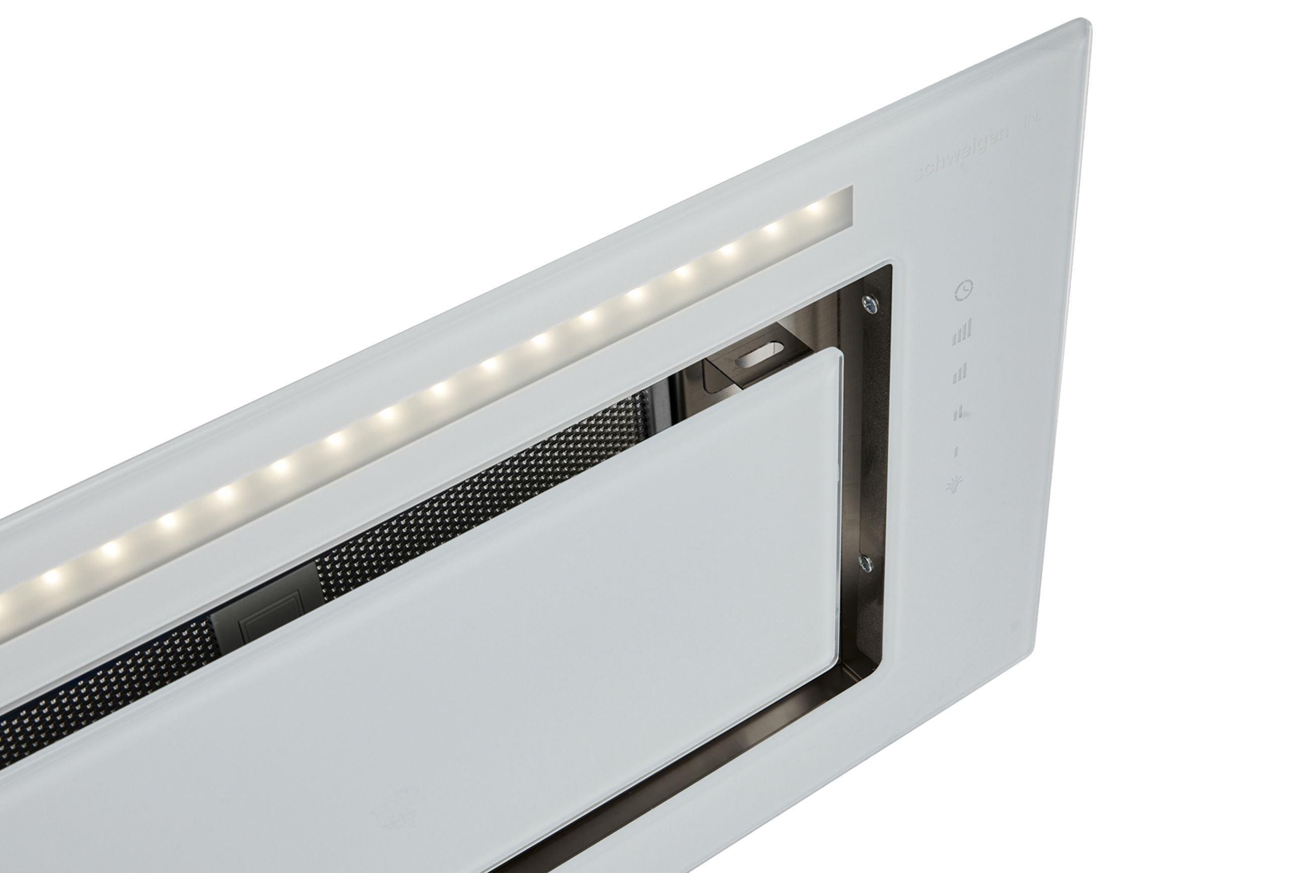 Silent White Undermount Rangehood 900mm - KLS-9GLASS