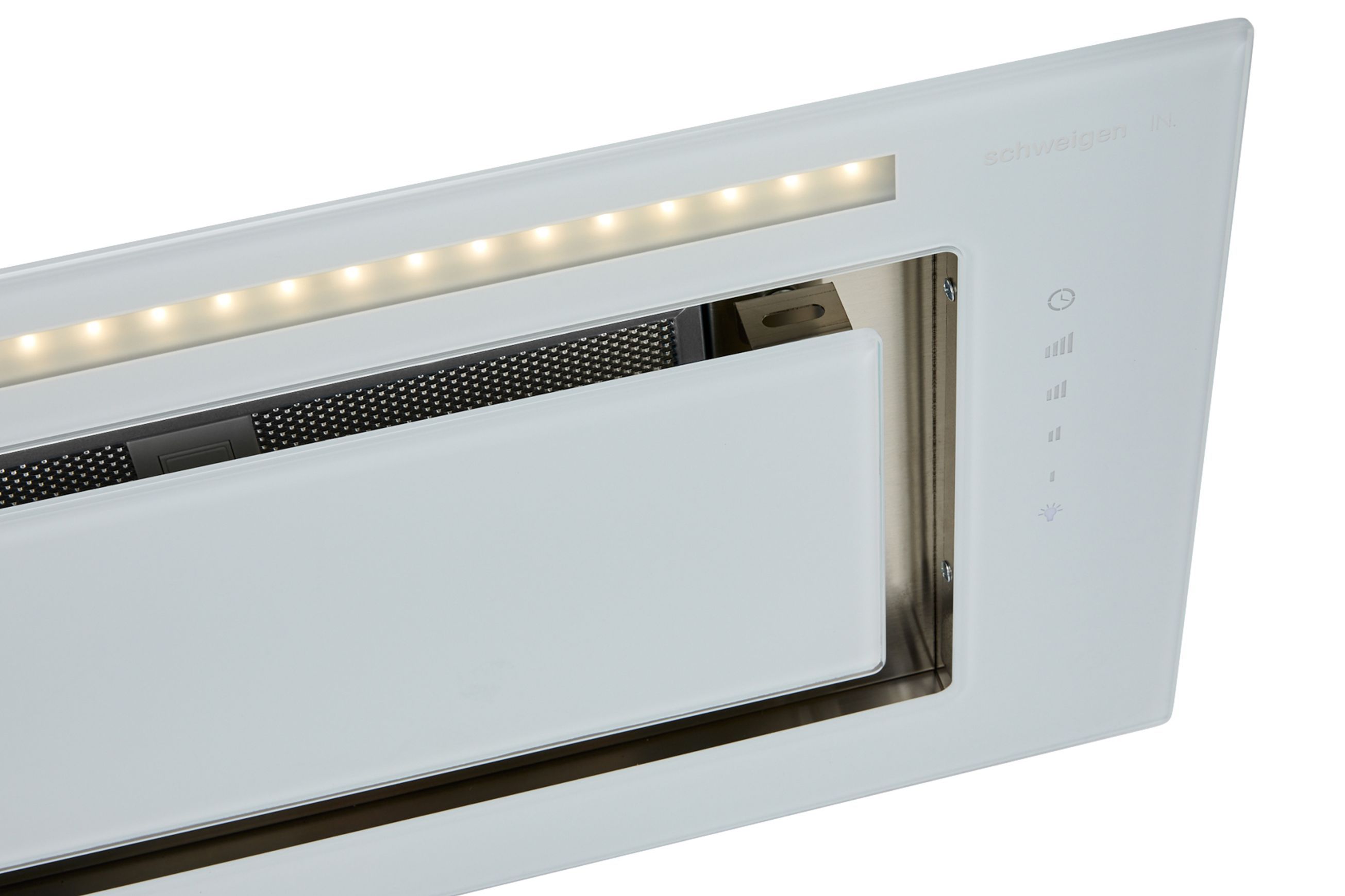 Silent White Undermount Rangehood 900mm - KLS-9GLASS
