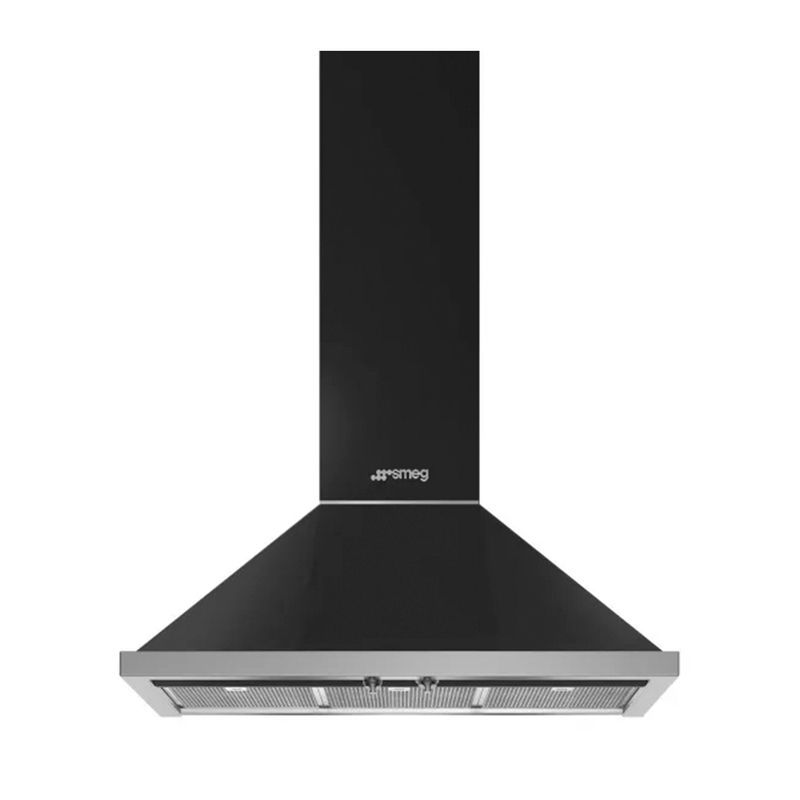Smeg 90cm Portofino Wall Mounted Rangehood - Black