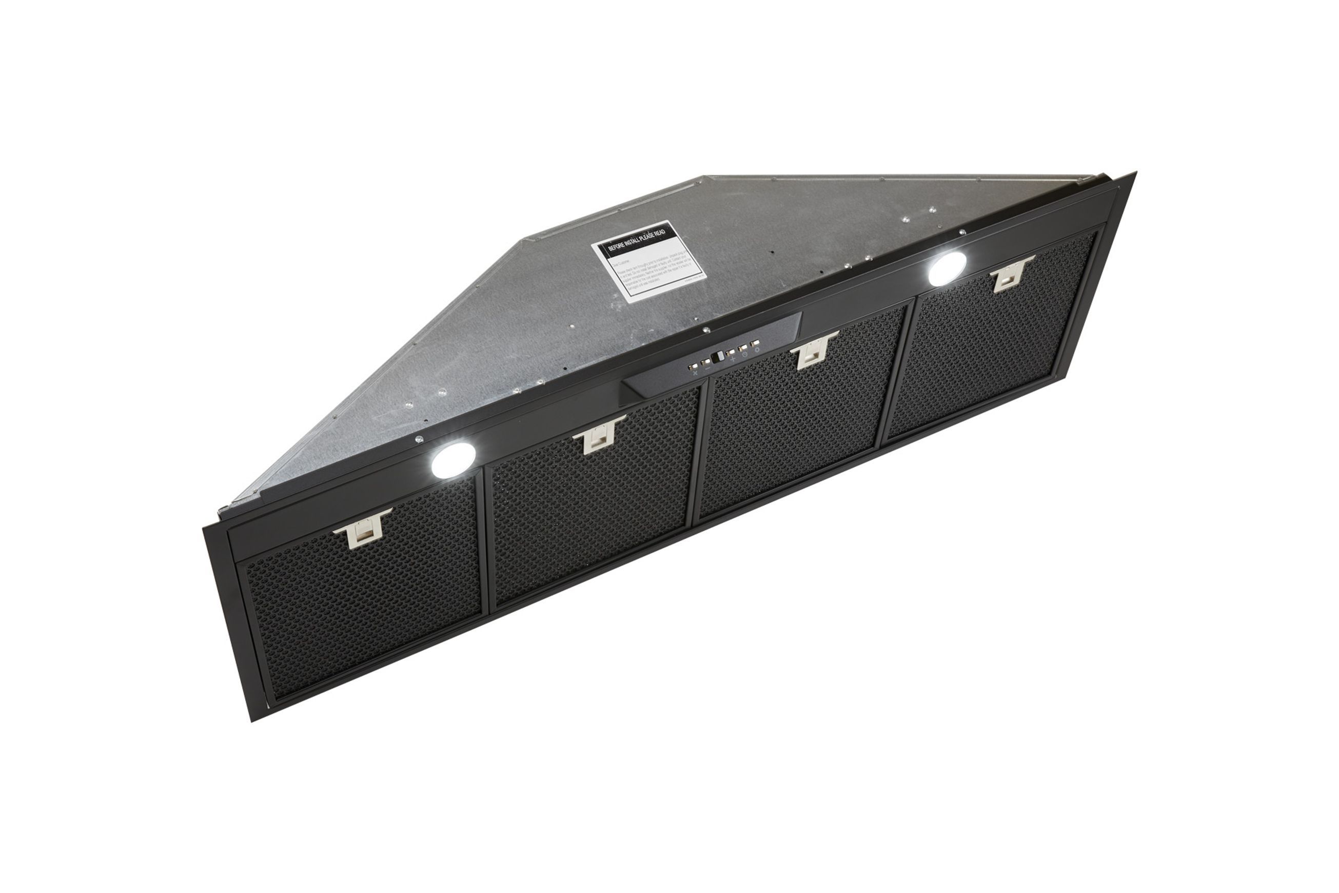Silent Black Undermount Rangehood 1200mm - UM1390-12BS