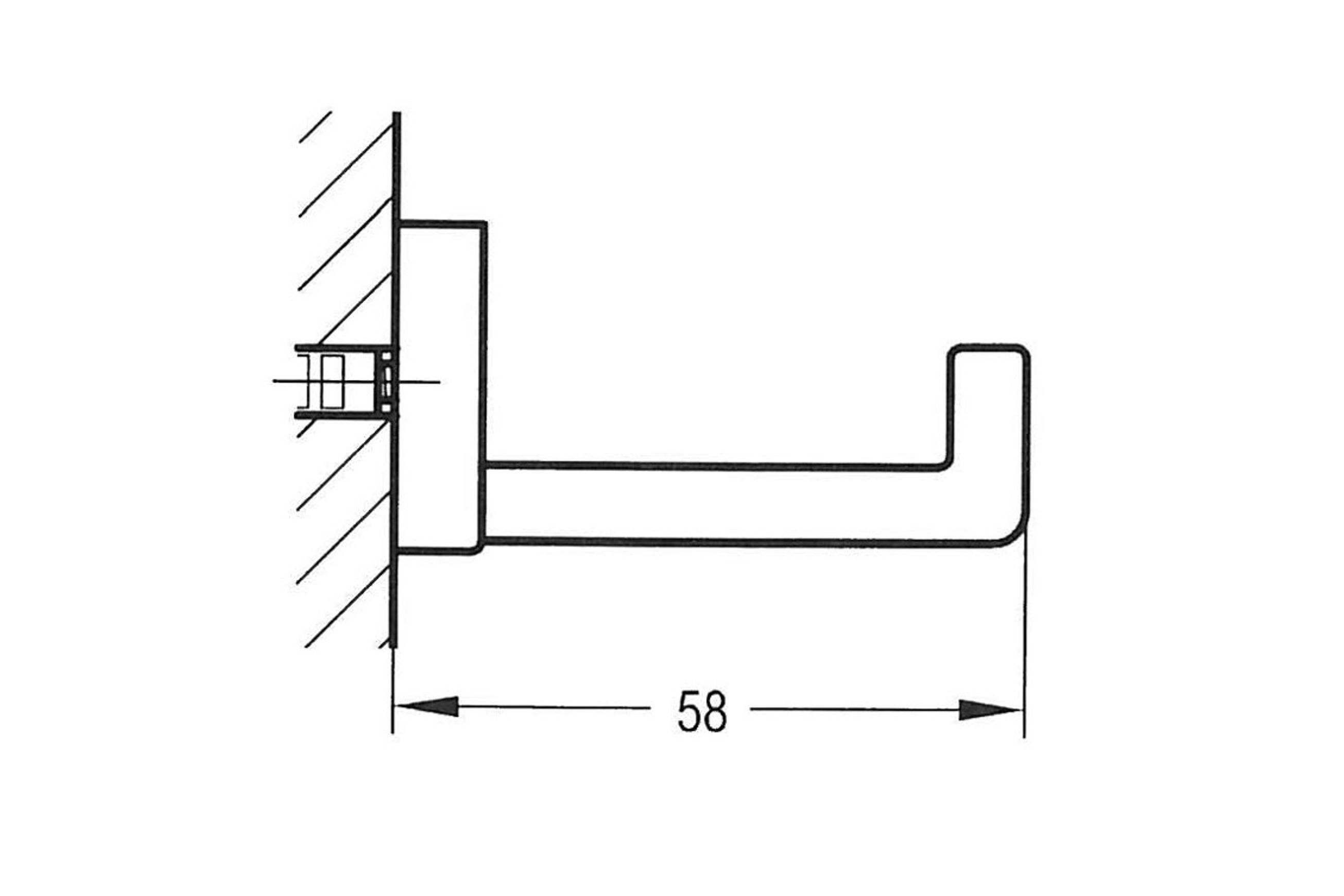 Cubic Robe Hook Satin Black