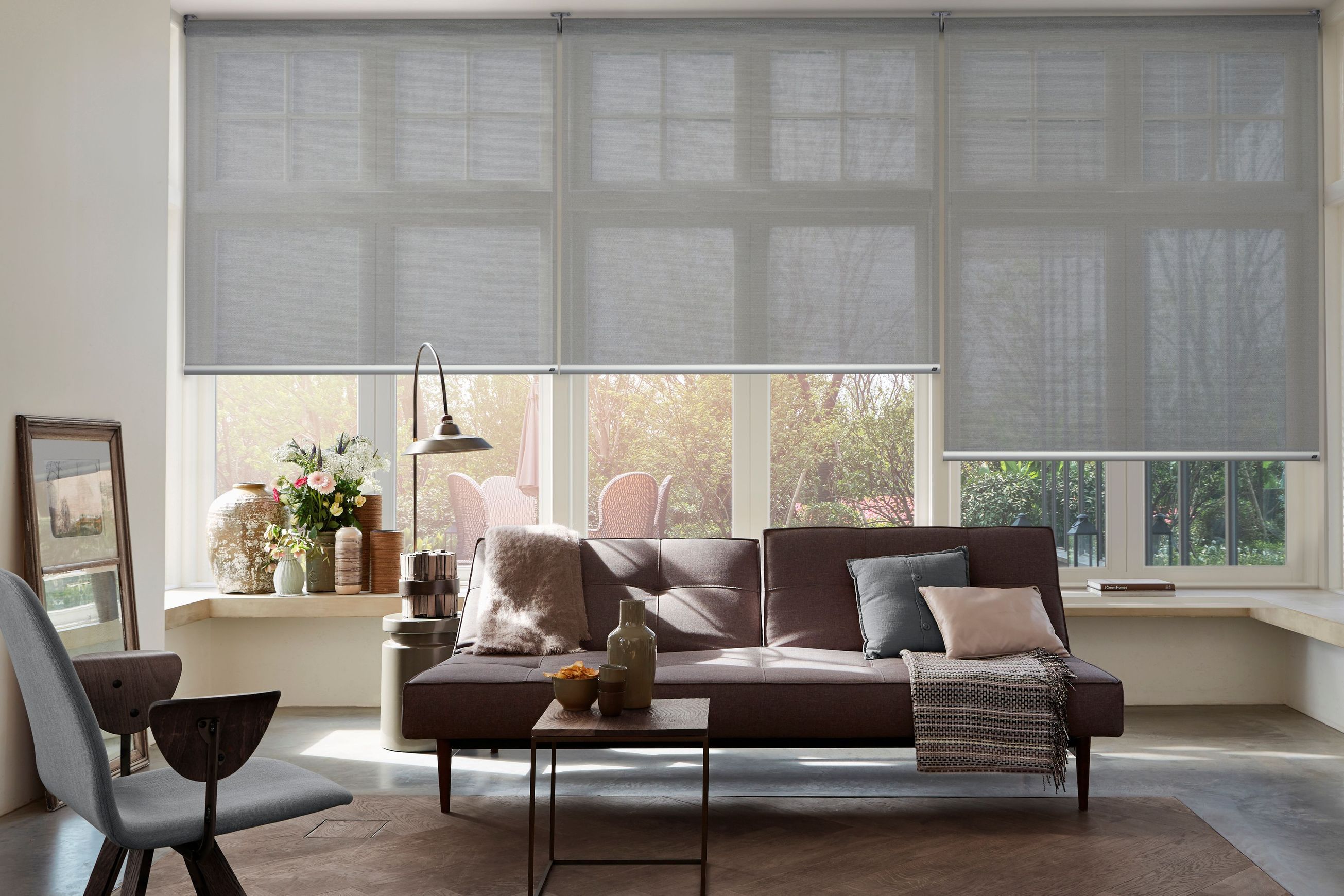 Motorised Light Filtering Roller Blinds