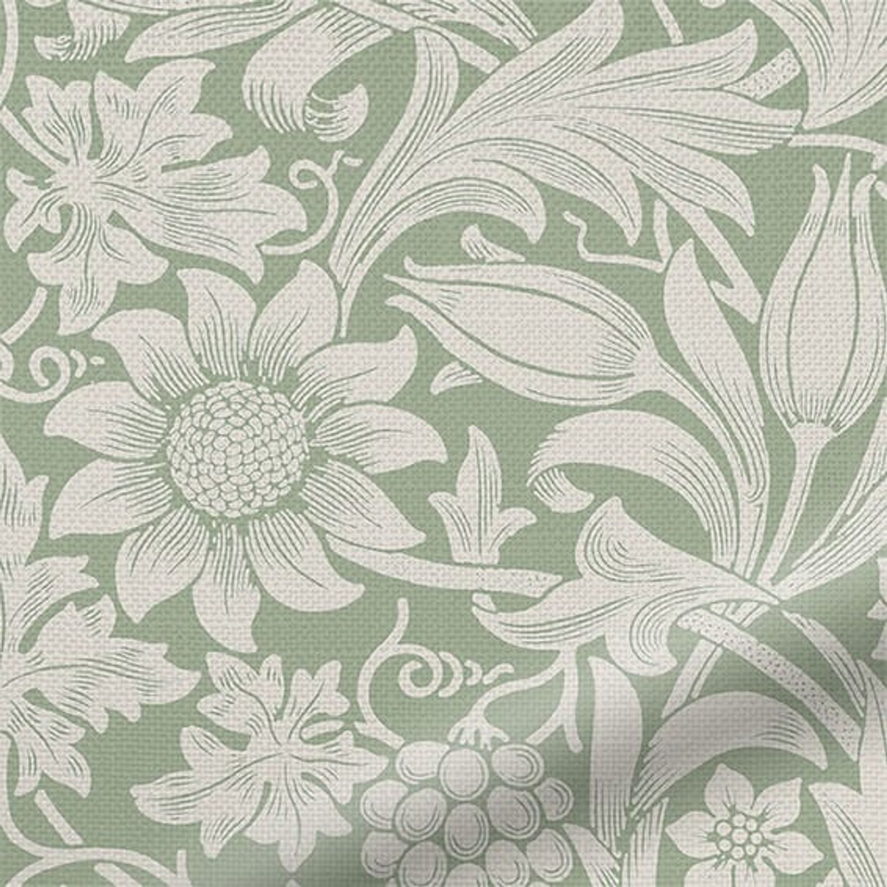 William Morris Sunflower Soft Green | Roller Blinds