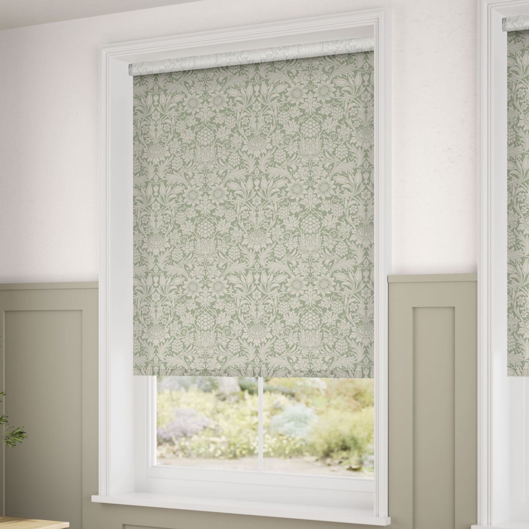 William Morris Sunflower Soft Green | Roller Blinds