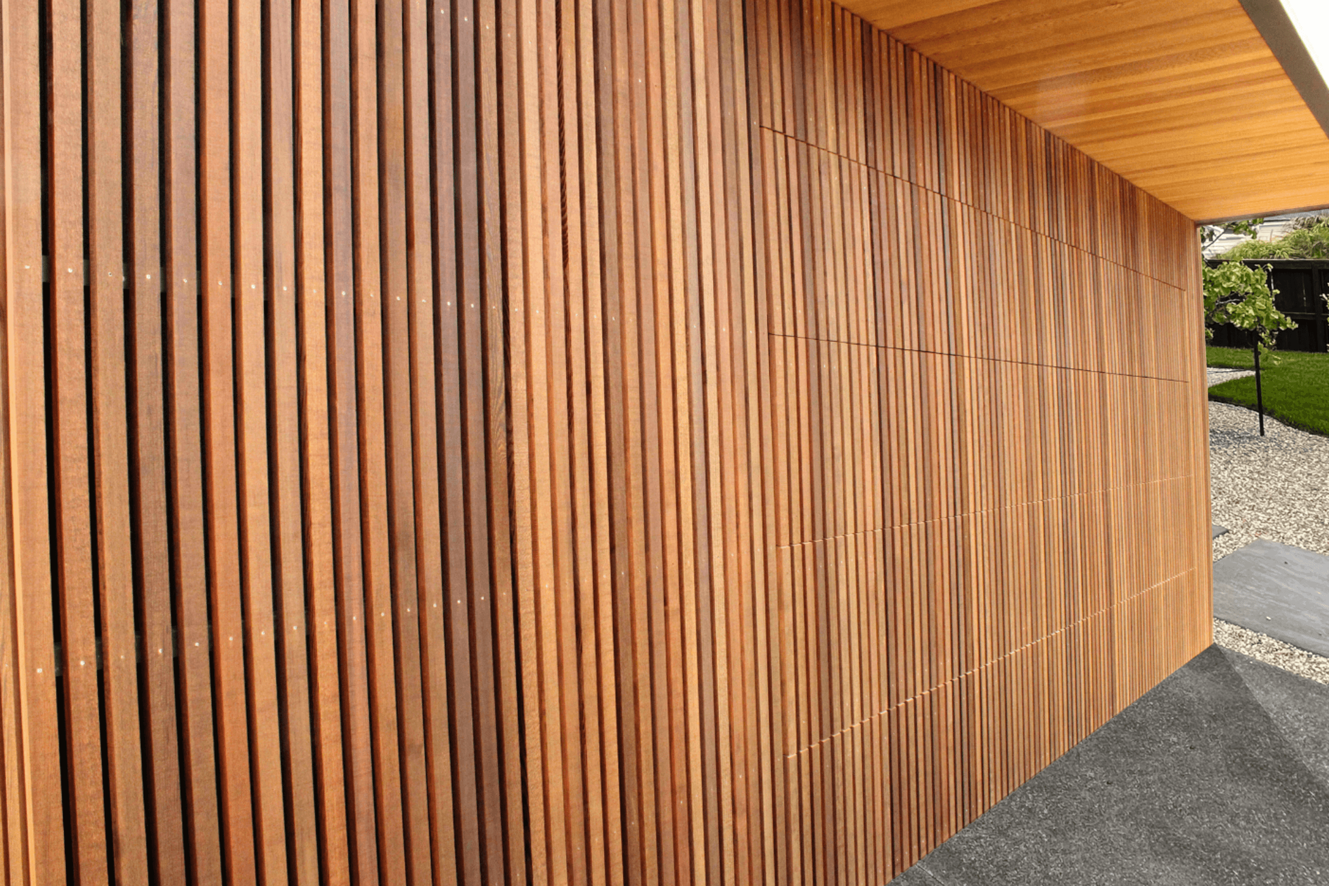 Custom Batten Cedar Flushmount Garage Door