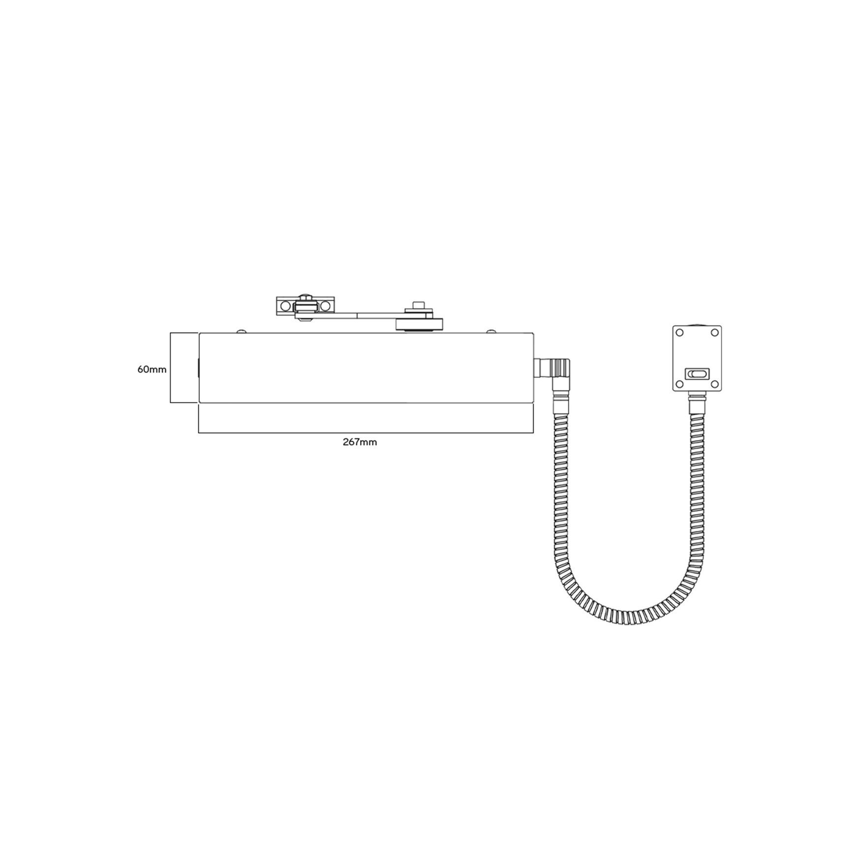 Lockwood Exidor 9880 Guardian E-Mag Free Swing Closer dimensions