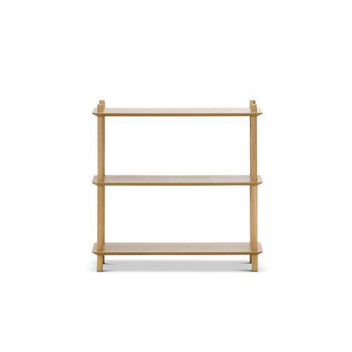 Rakk Low Bookshelf | Natural Oak